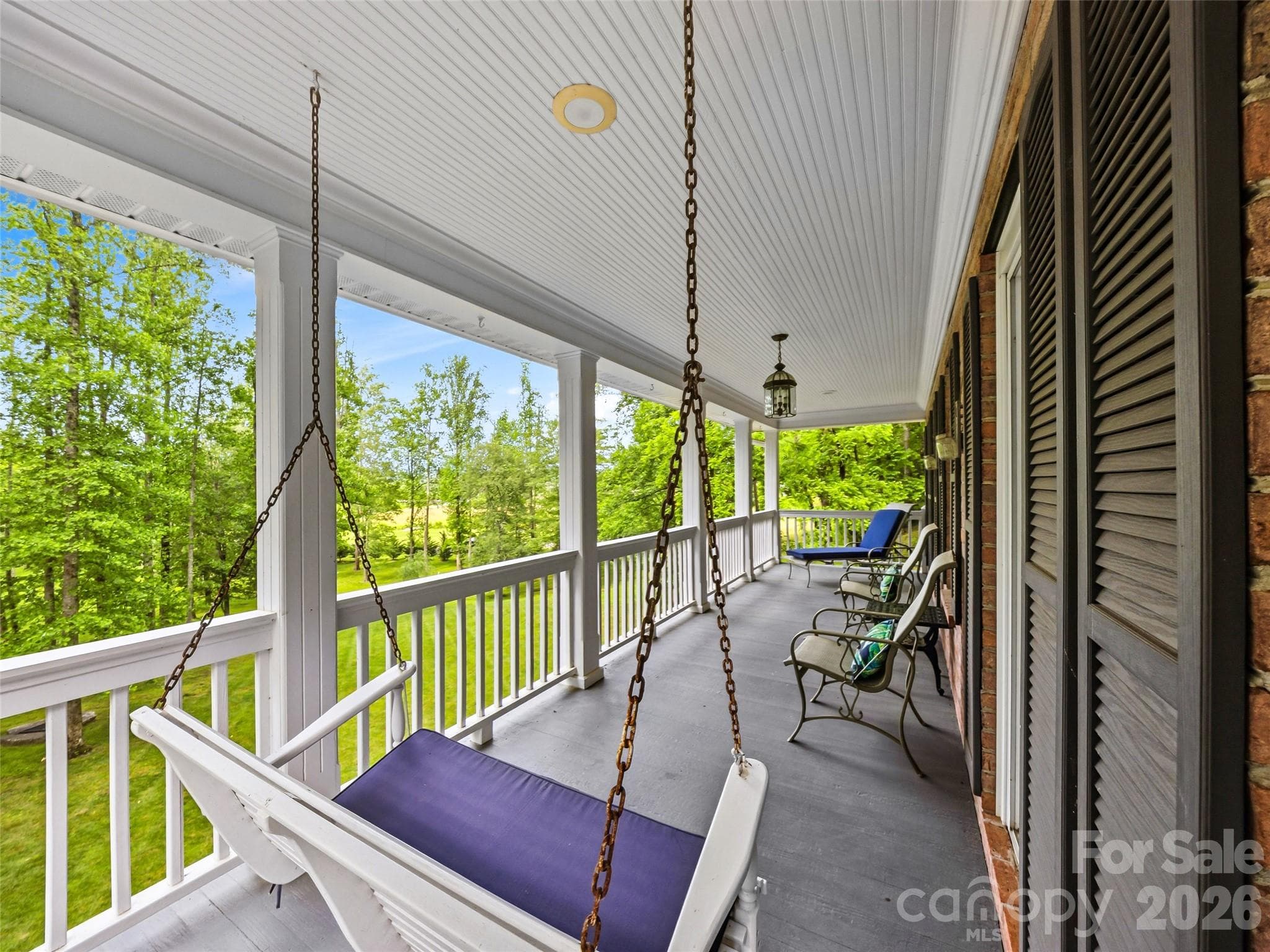 Upper level porch - 243 Poplar Lane, Pisgah Forest