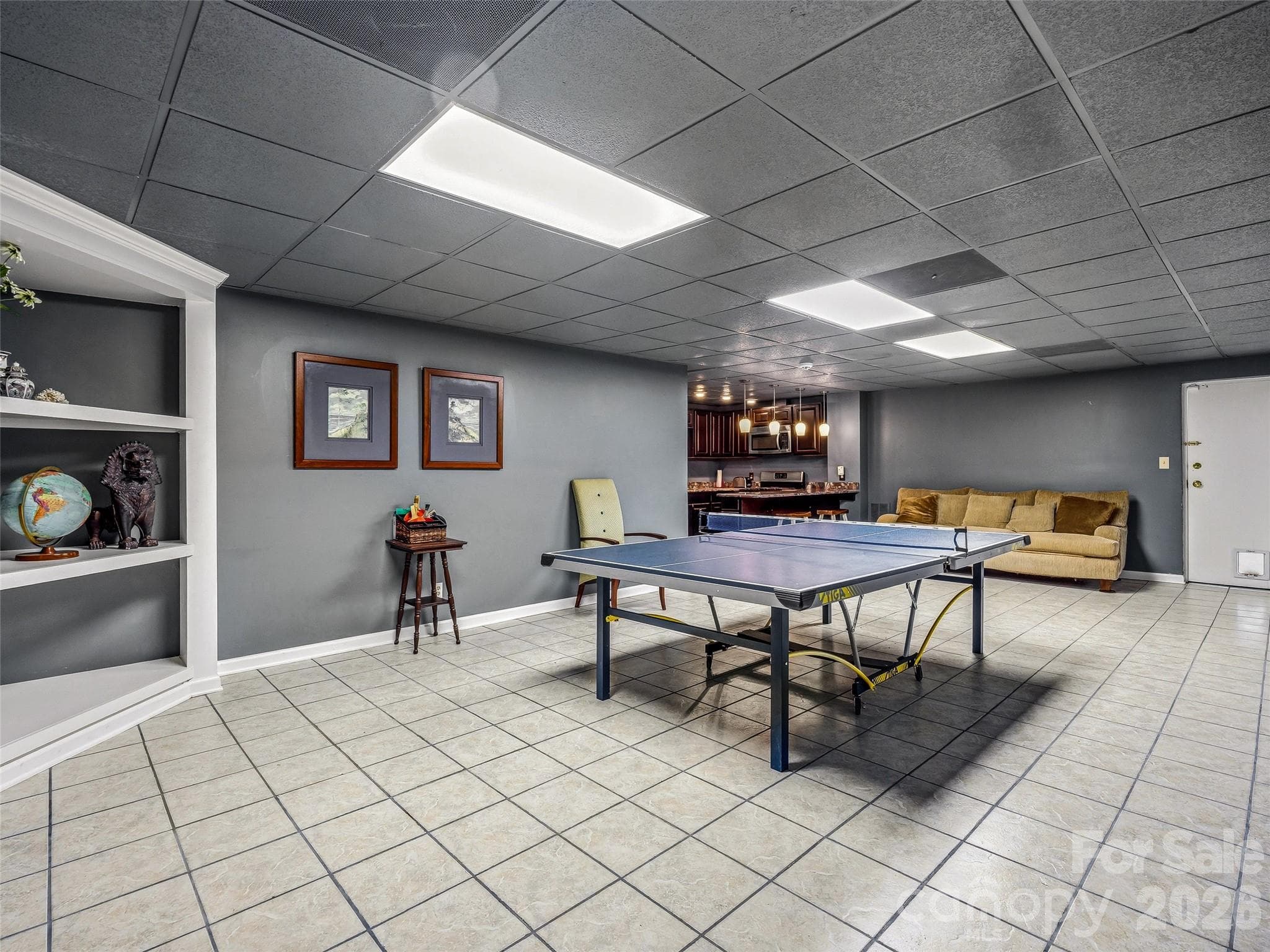 basement family room or rec room - 243 Poplar Lane, Pisgah Forest