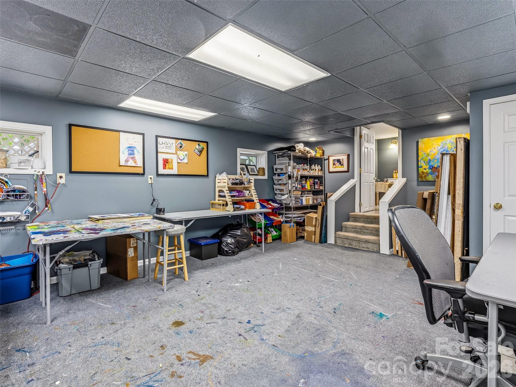 bonus room for studio or other uses tile floor - 243 Poplar Lane, Pisgah Forest