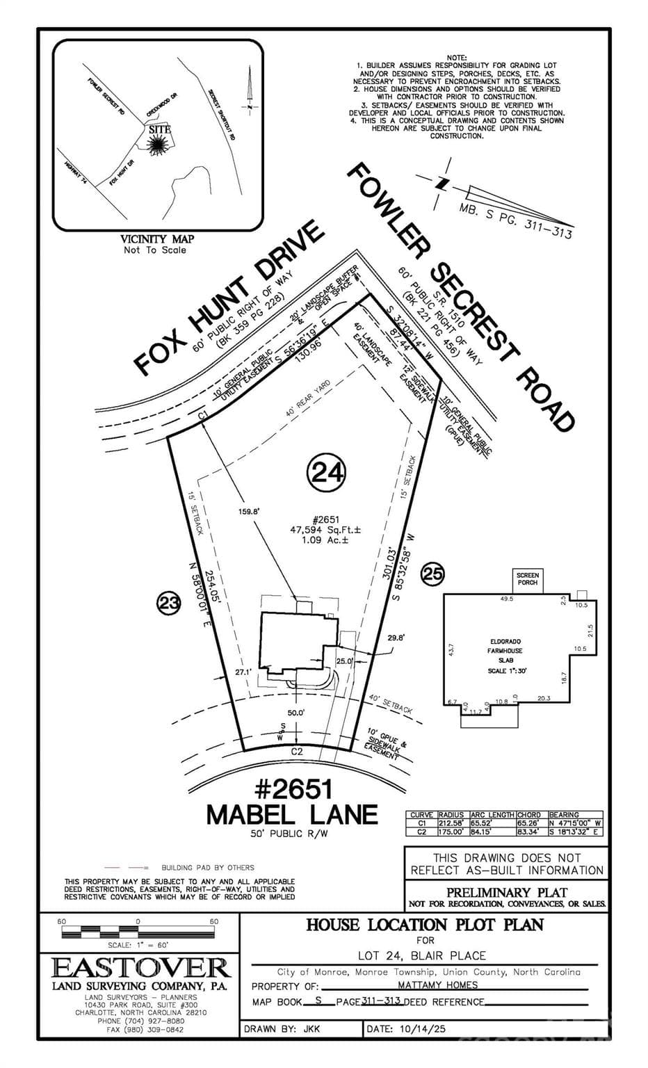 Preliminary Plot Print - Monroe