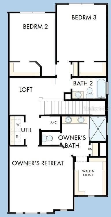 Floor Plan Second Floor - 3550 CASPIAN CHERVIL ST, WESLEY CHAPEL