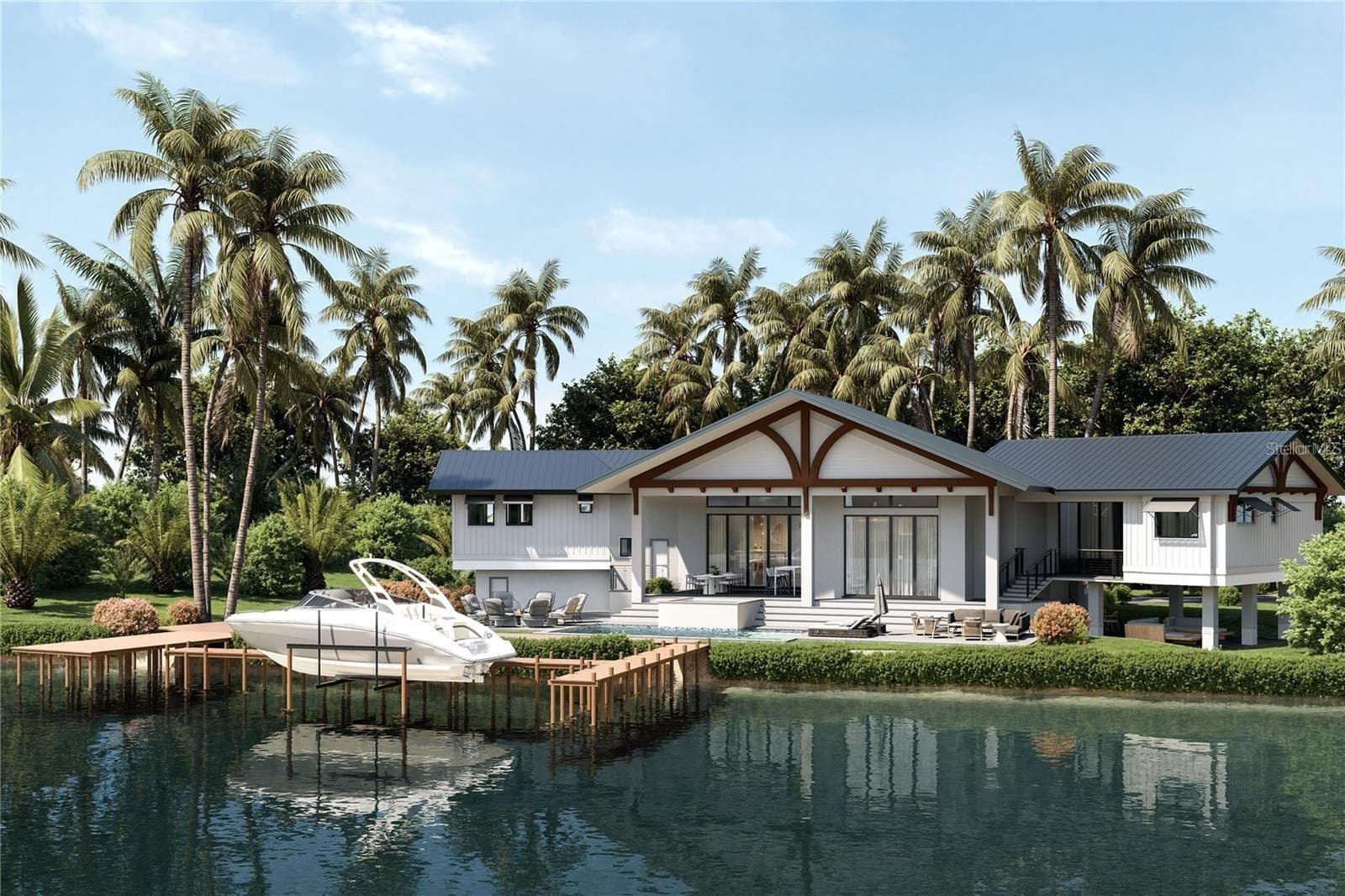 New Home rendering back yard with a view! Plans available! - 7233 MIDNIGHT PASS RD, SARASOTA