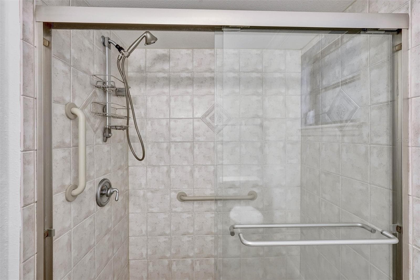 Shower in primary bathroom - 7861 PINE TRACE DR #7861, SARASOTA