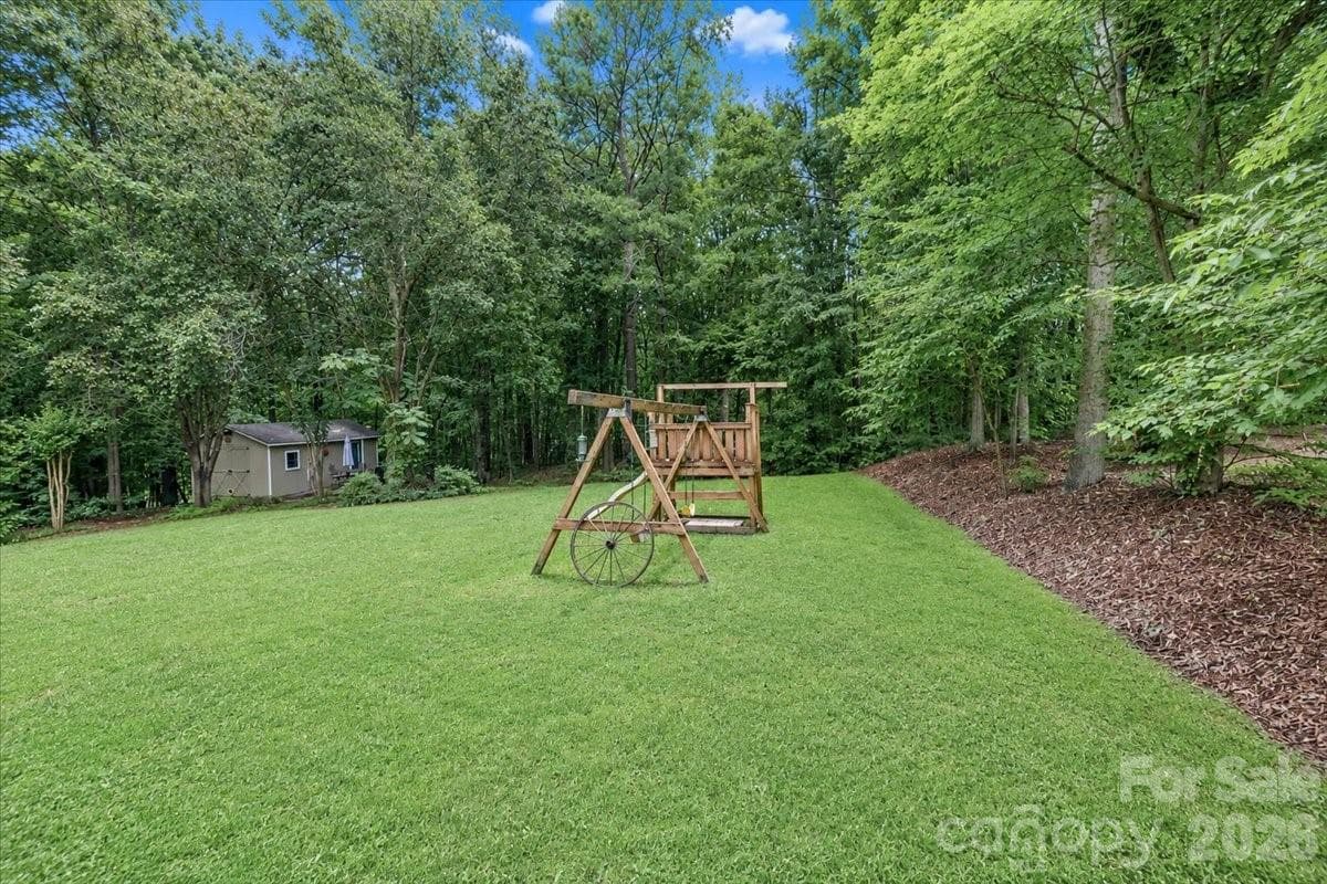 Backyard with Playset - 311 N Deerfield Circle, Salisbury