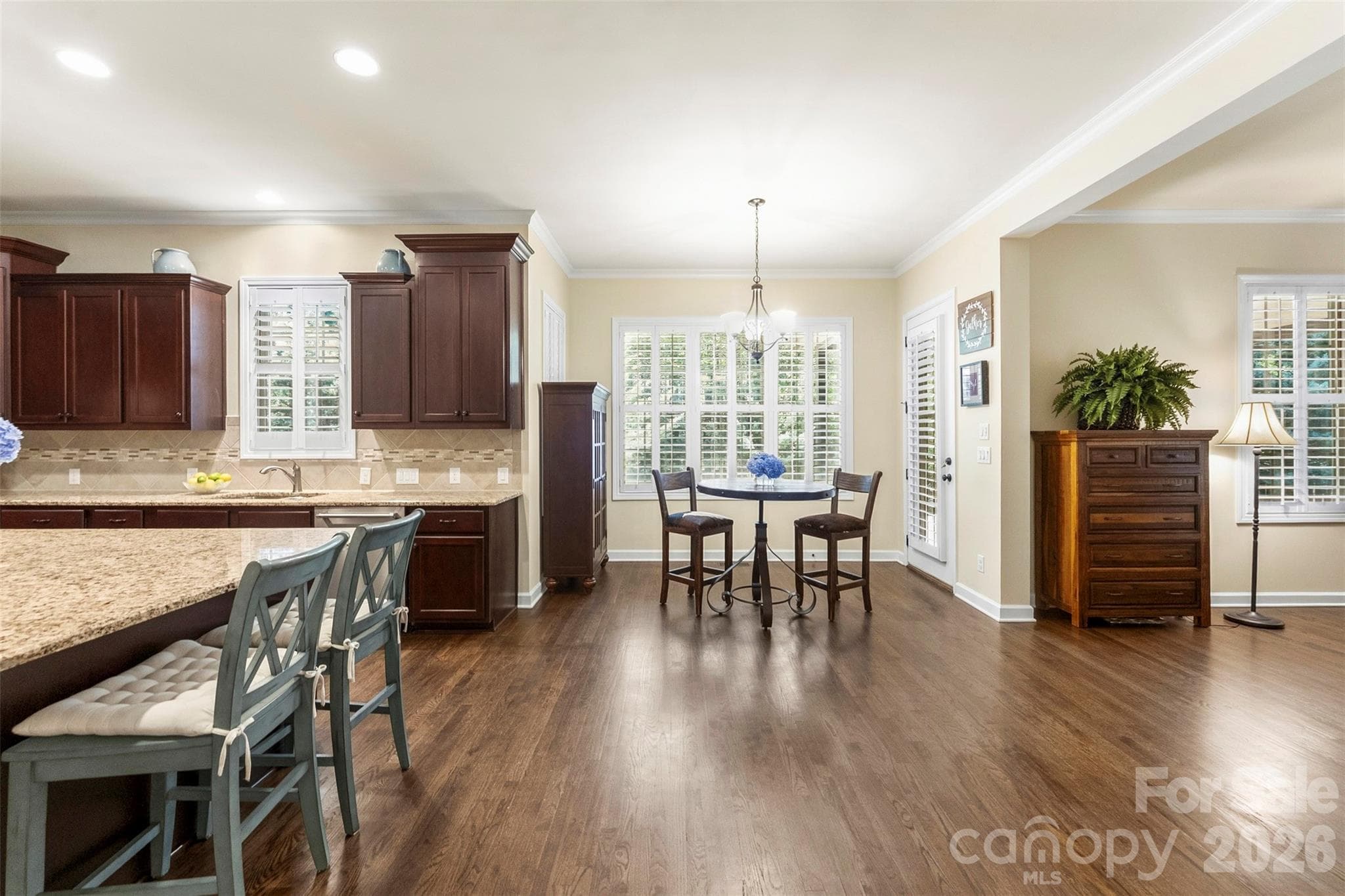 breakfast nook with views of back yard - 3411 Stags Leap Way, York