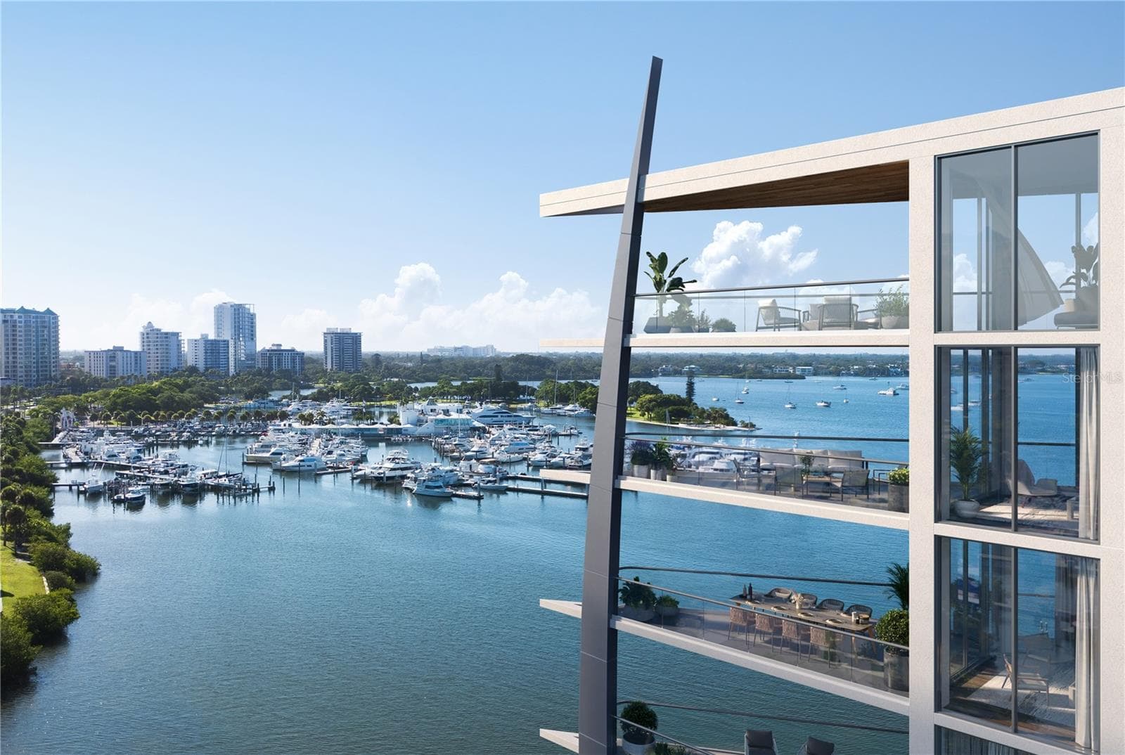 Rendering East Balconies - 688 GOLDEN GATE PT #801, SARASOTA