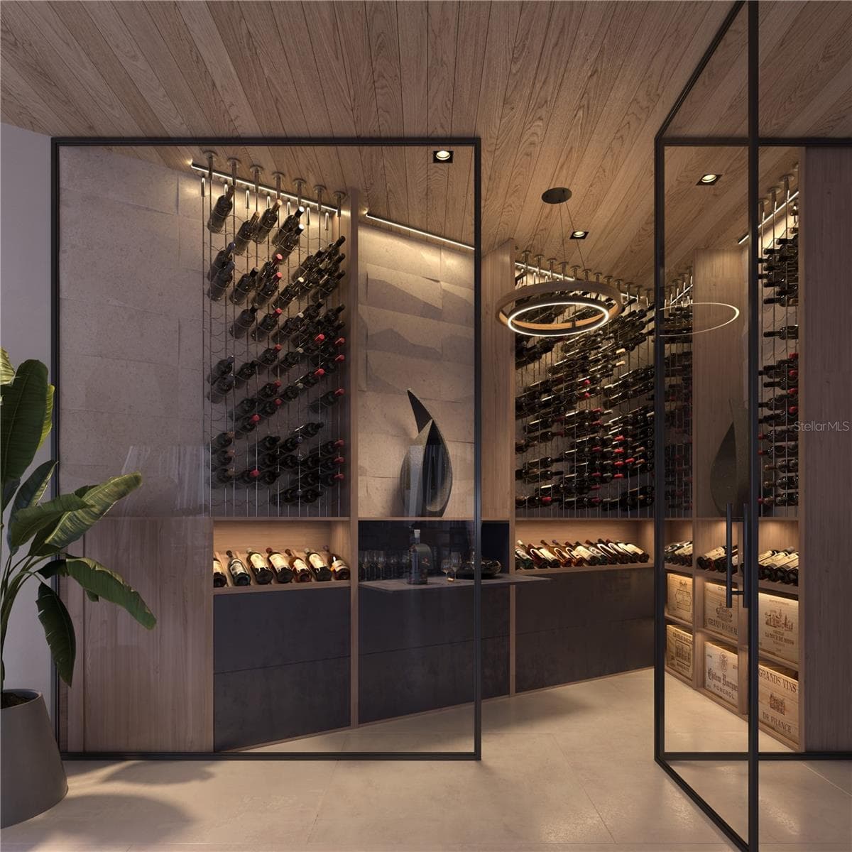 Rendering Wine Room - 688 GOLDEN GATE PT #801, SARASOTA