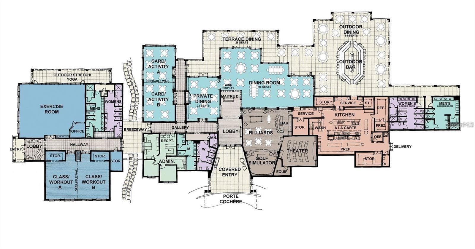 Floor plan of amenities center - 8613 SANDPOINT ST, SARASOTA