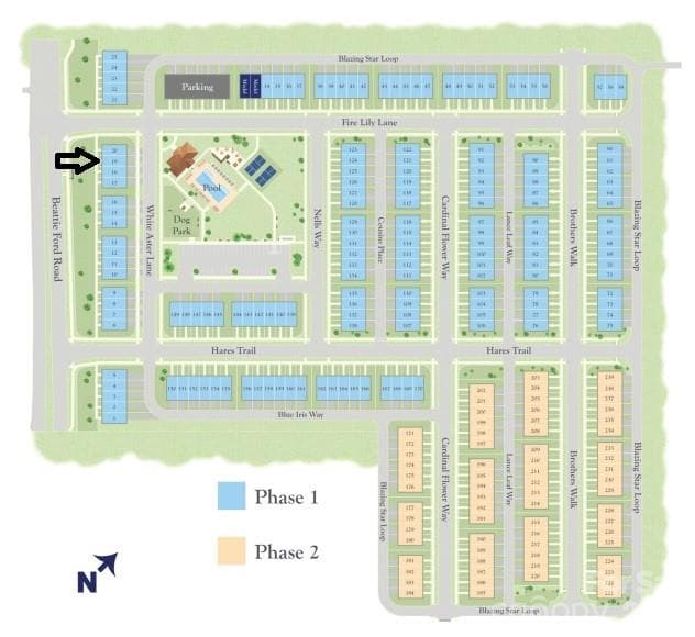 Community Map Showing Where Homesite 19 is Located - Charlotte