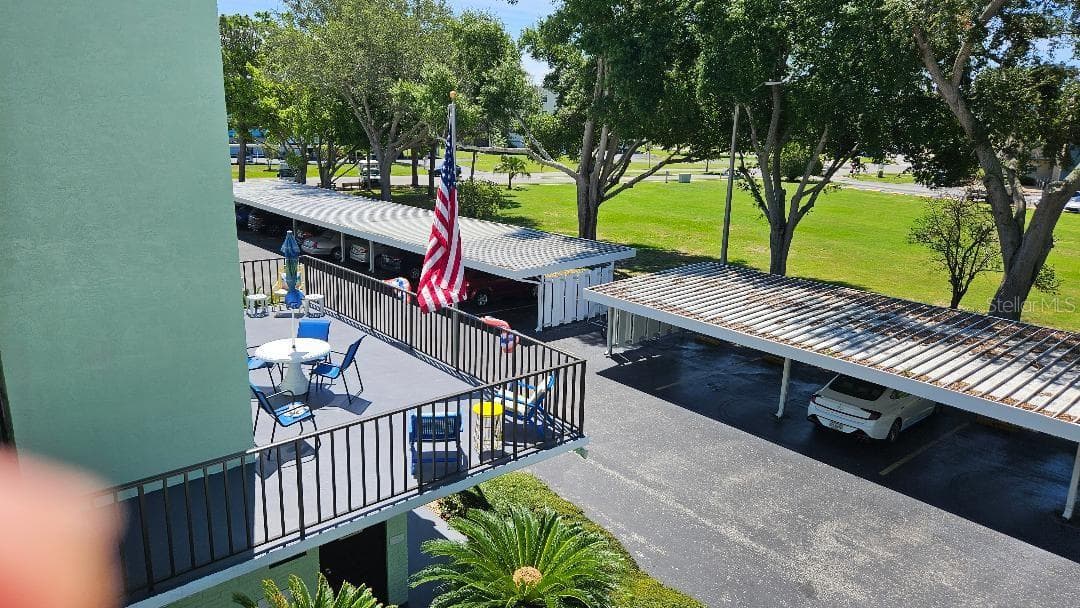 VIEW OF CARPORT FROM 308. - 5920 80TH ST N #308, ST PETERSBURG