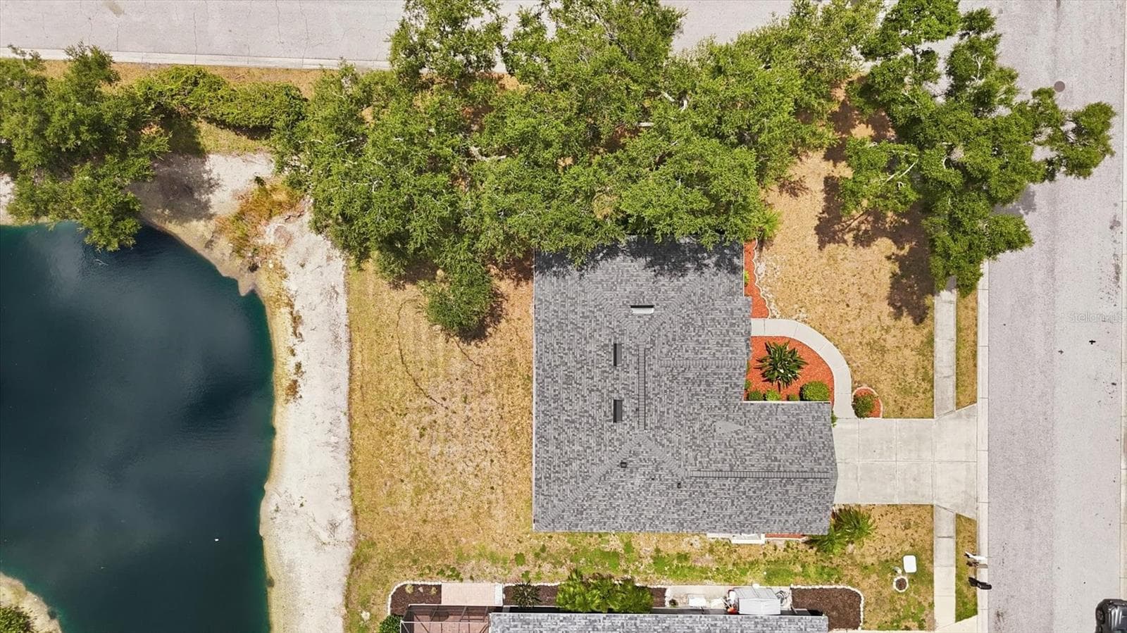 Aerial view of the corner lot - 2404 50TH DR E, BRADENTON