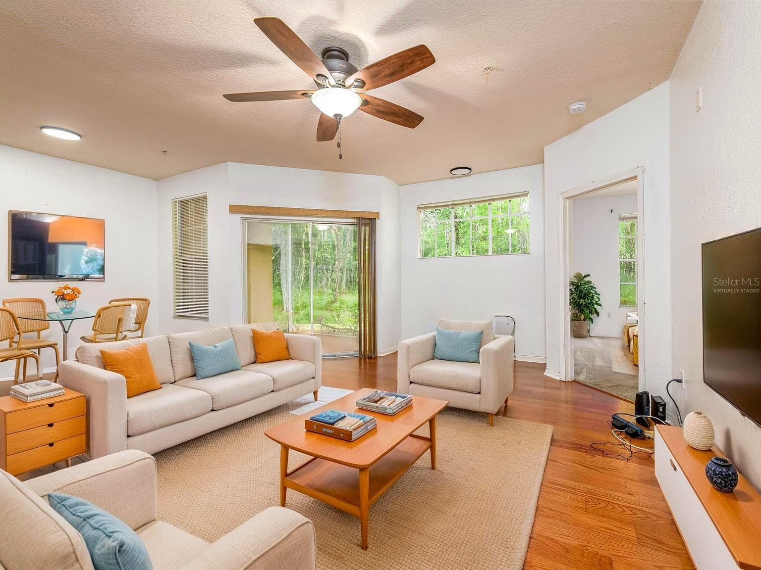 Virtually staged living area - 5125 PALM SPRINGS BLVD #7108, TAMPA
