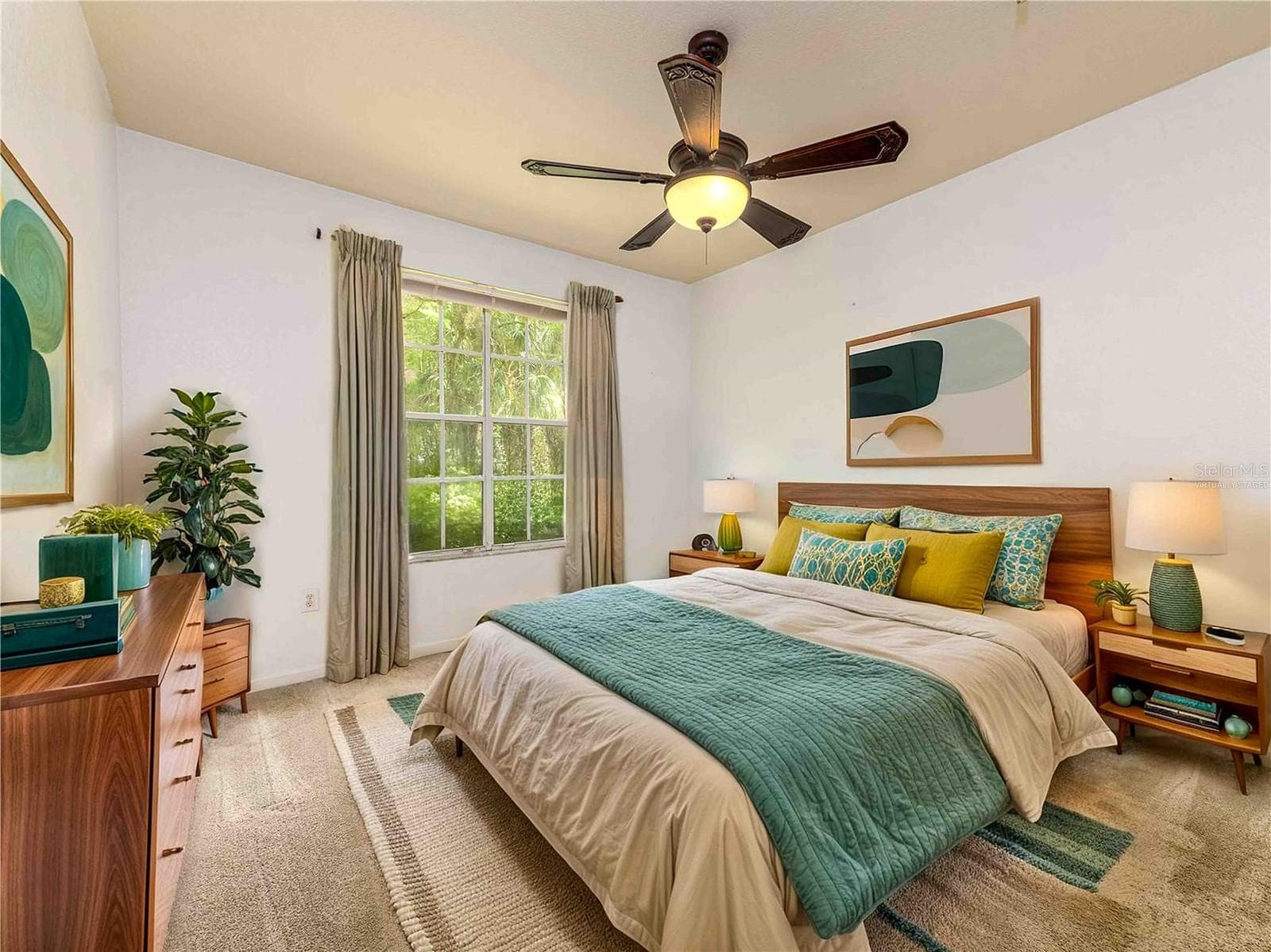 Virtually staged primary bedroom - 5125 PALM SPRINGS BLVD #7108, TAMPA