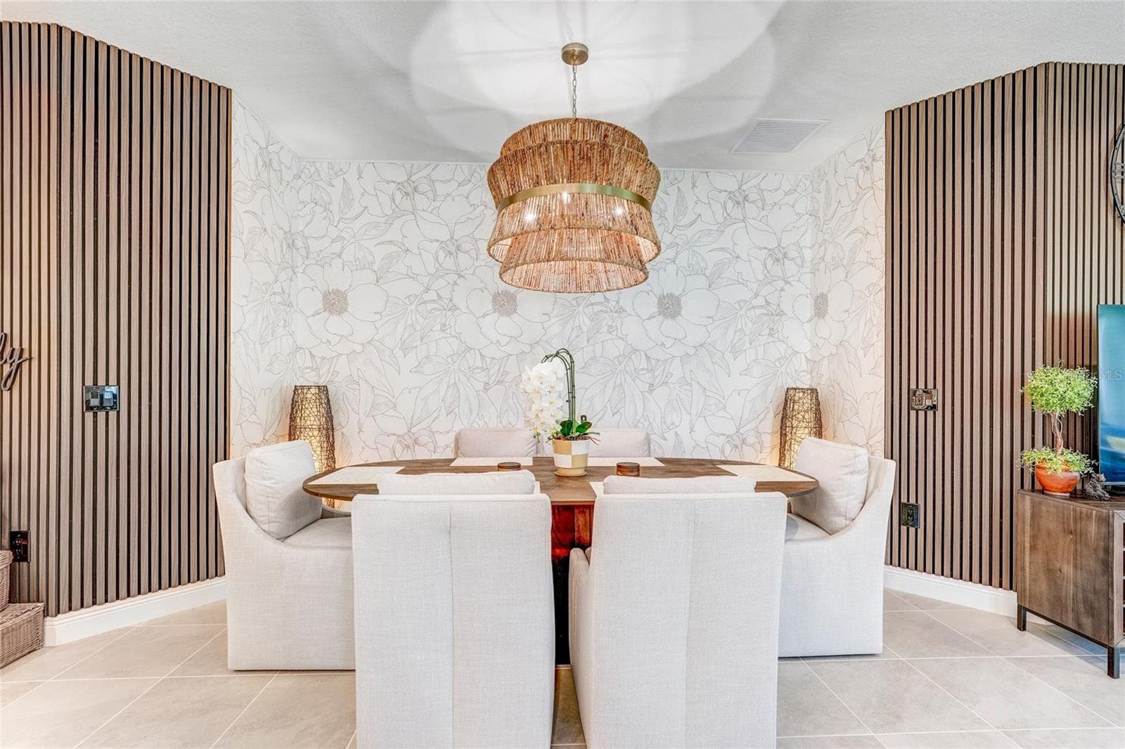 Upscale Dark Walnut Wood Feature Walls - 10233 LAKE WALES CIR, SARASOTA