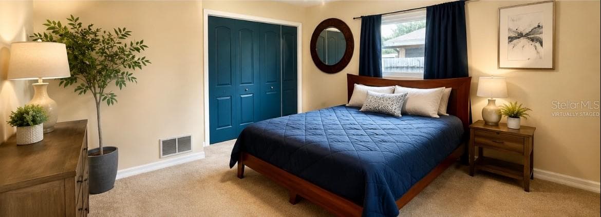 bedroom 3 - virtually staged - 2950 N SHELL RD, DELAND