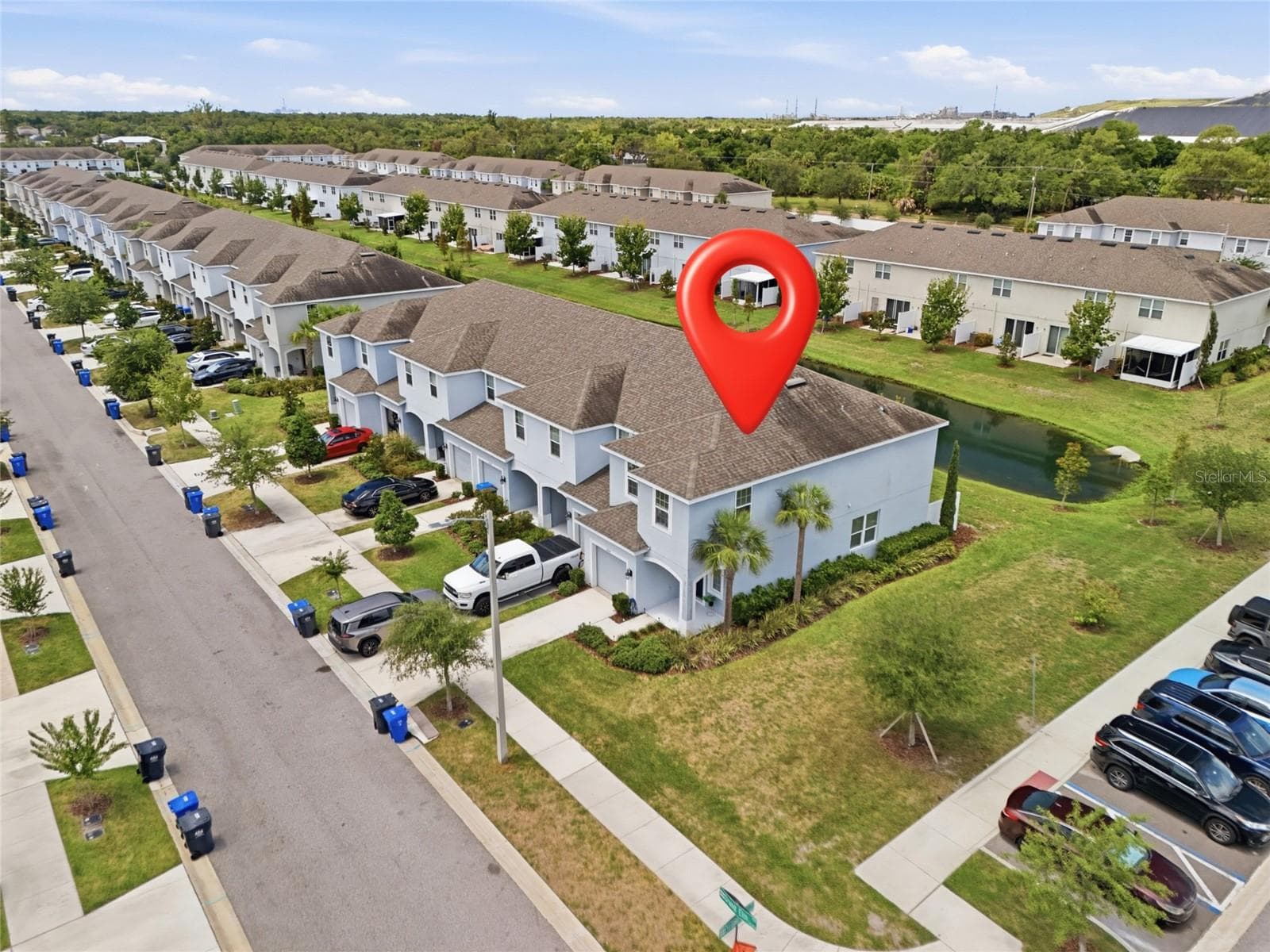 Aerial perspective showcasing the surrounding community and green space - 7005 GRAND ELM DR, RIVERVIEW