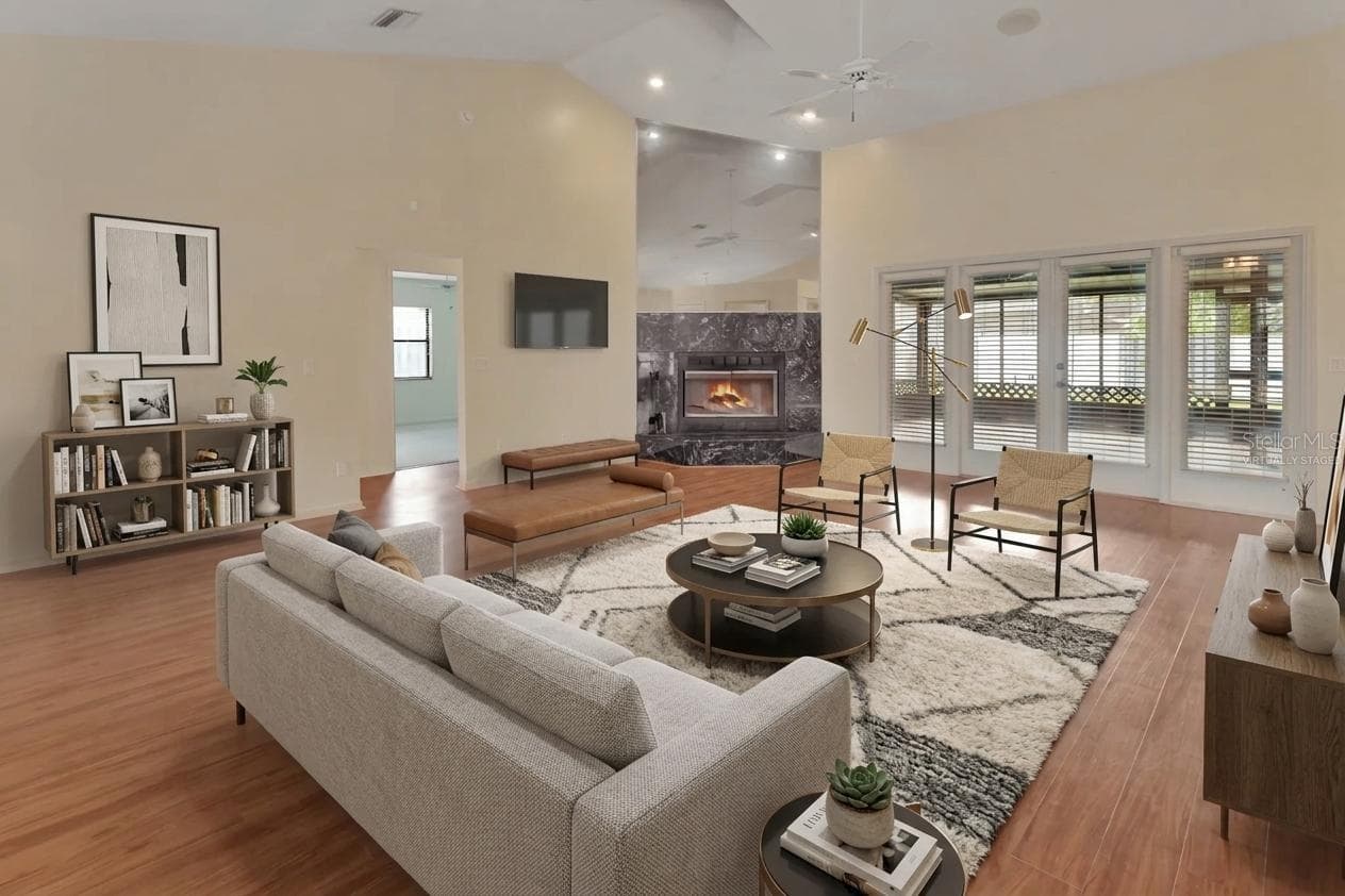 Virtually Staged Living Room Option 2 - 2465 ROYAL RD, DELAND