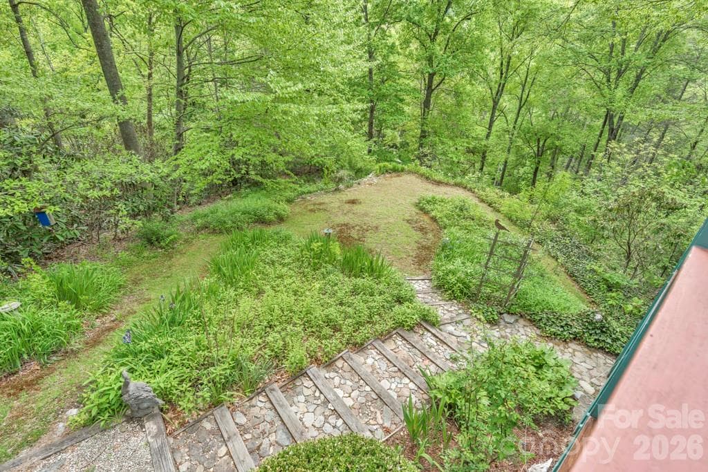 Summer view: stone walkways, with sounds of the water below! - 1590 Shulls Mill Road, Boone