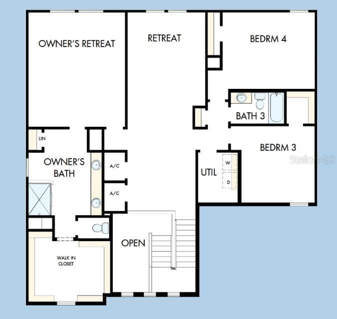 Floor Plan Second Floor - 7709 MARINA BAY CV, PALMETTO