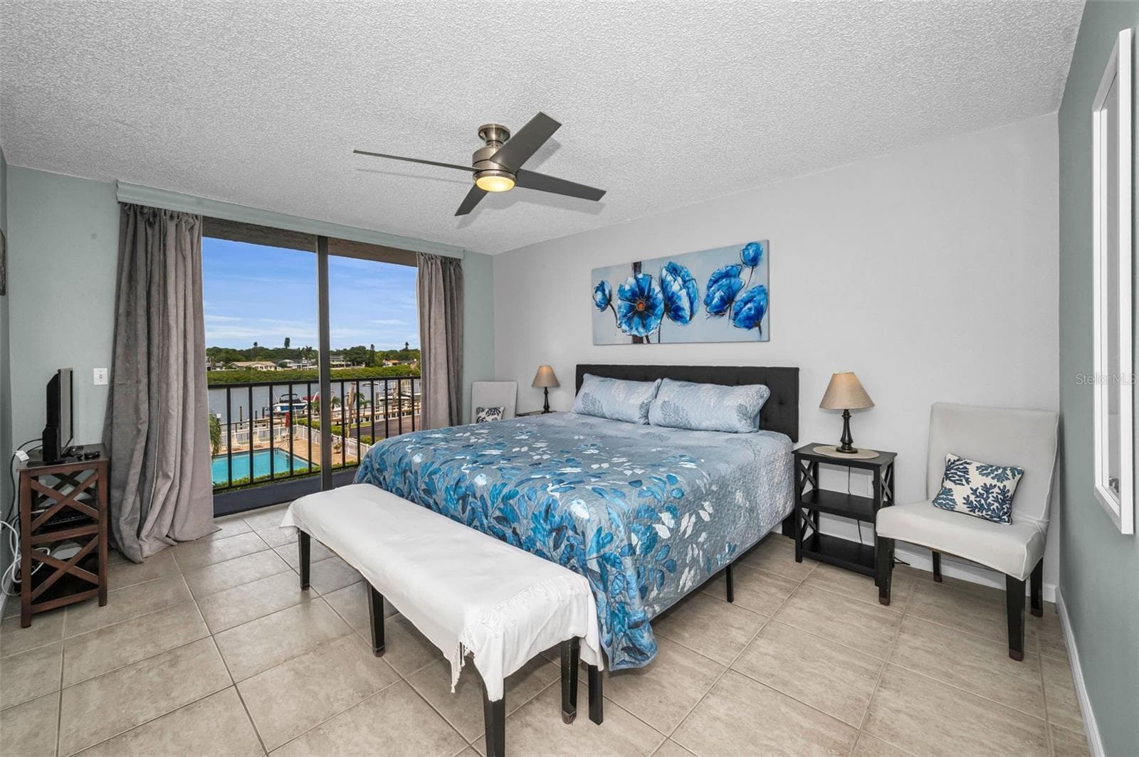 Waterfront Primary Bedroom - 19111 VISTA BAY DR #304, INDIAN SHORES