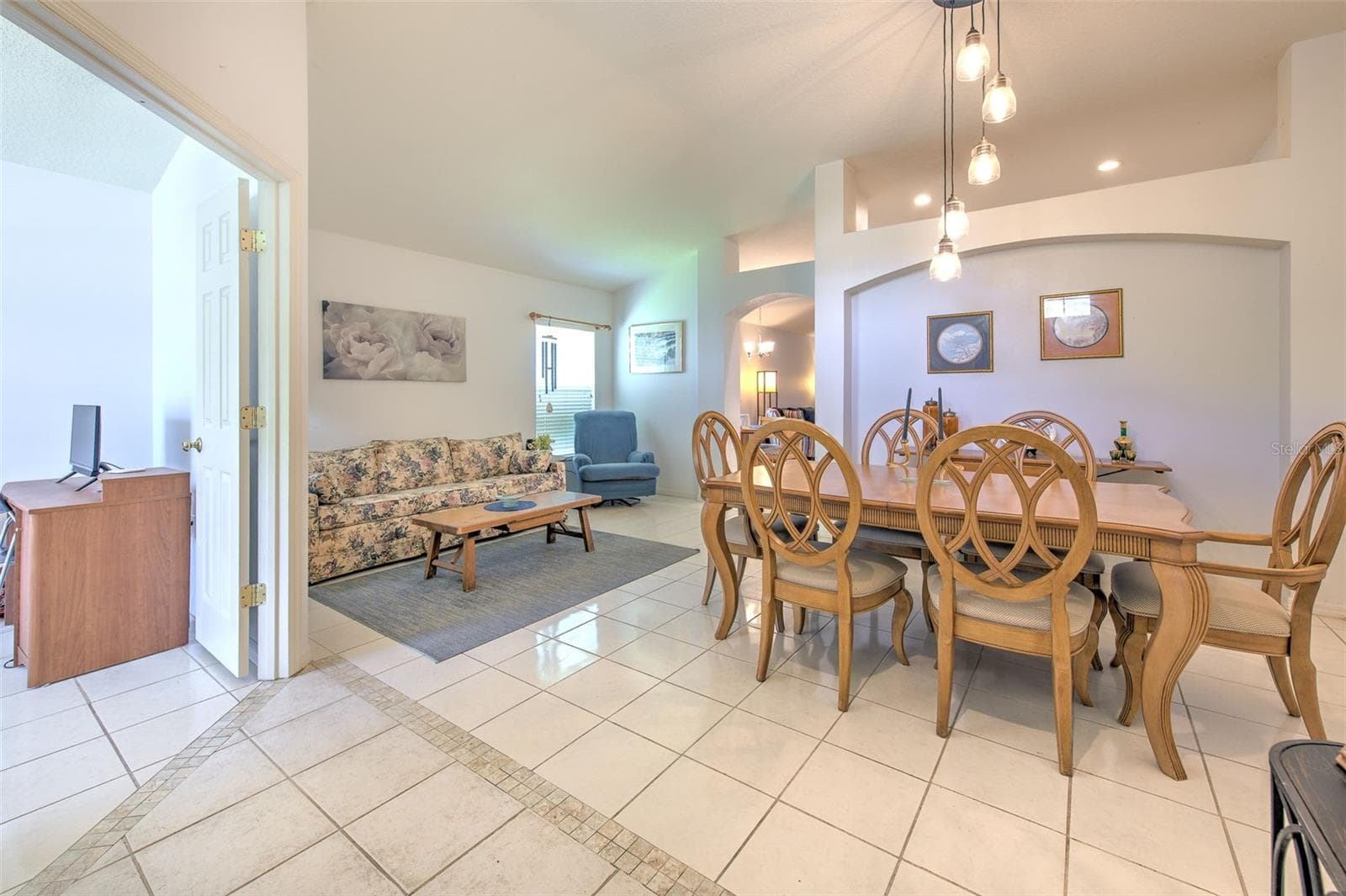 Looking from front door to Formal Living and Dining - 30914 BURLEIGH DR, WESLEY CHAPEL