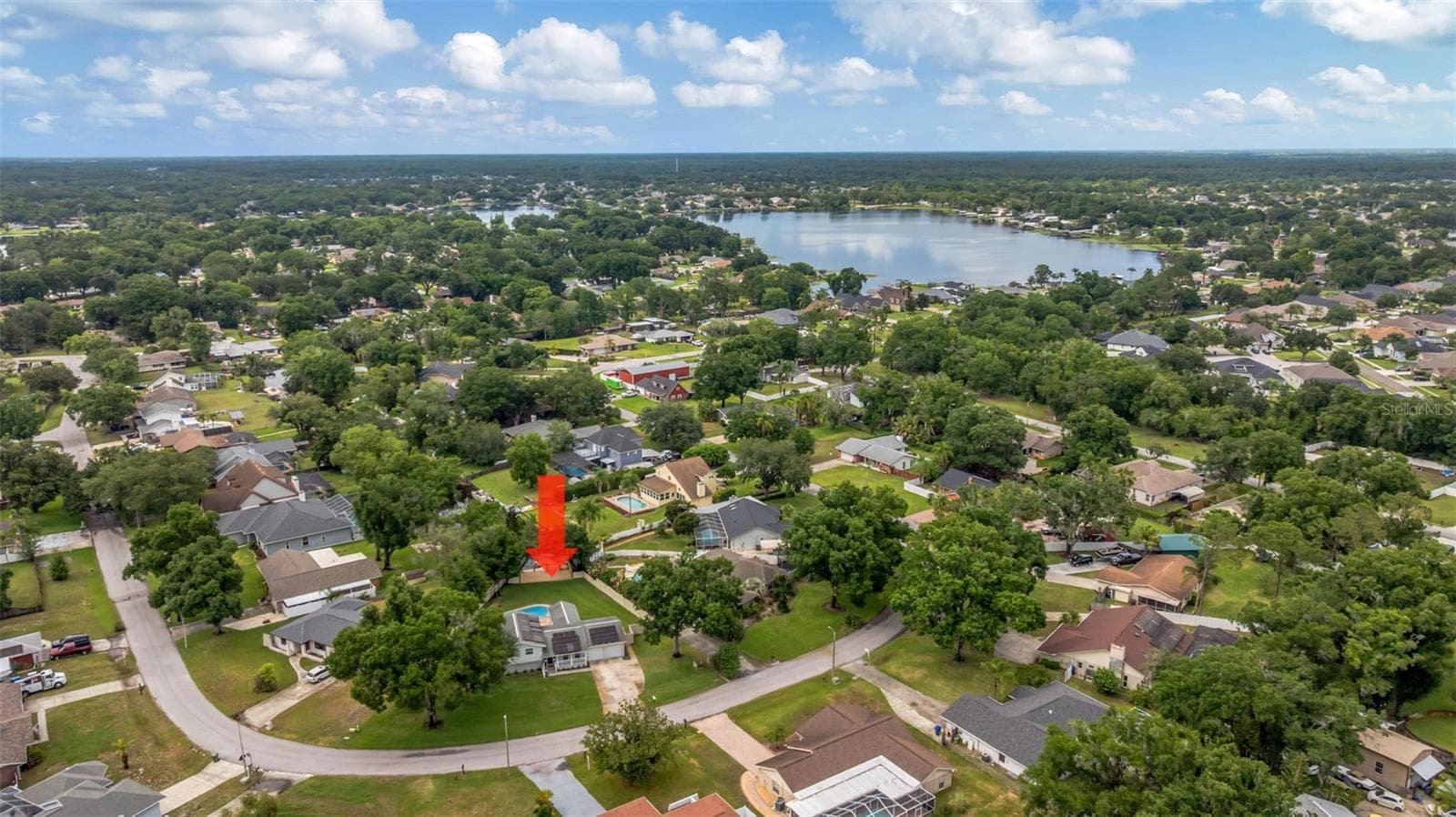 Aerial -East Lake access - 22369 SOUTHSHORE DR, LAND O LAKES
