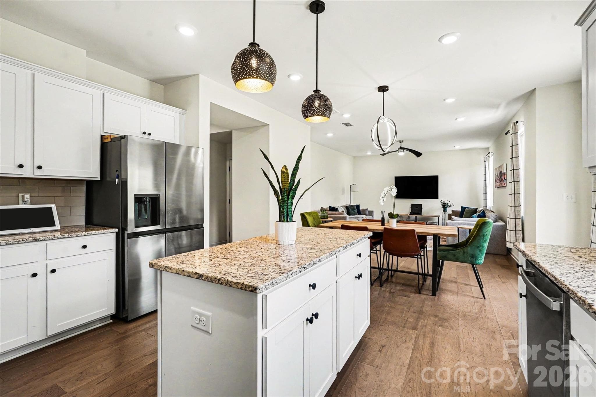 Bright Open Kitchen with Oversized Island - Indian Trail