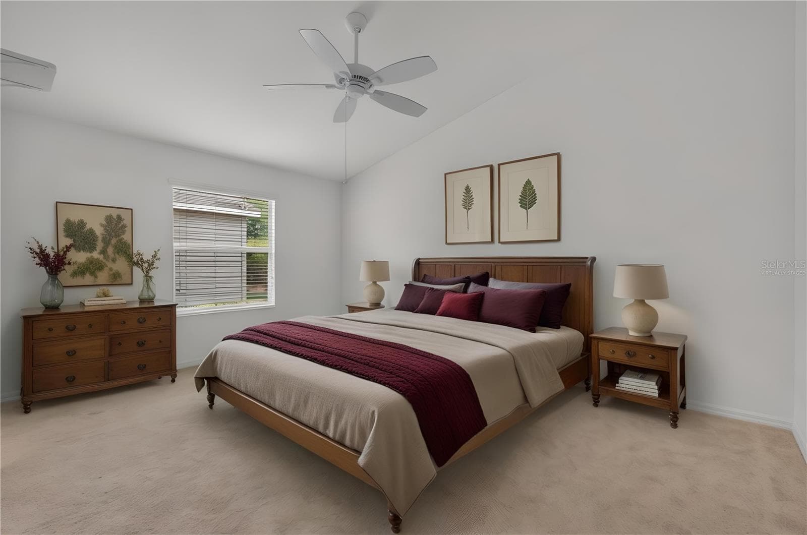 Primary Bedroom-Virtually Staged - 3419 CARRABELLE CT, THE VILLAGES