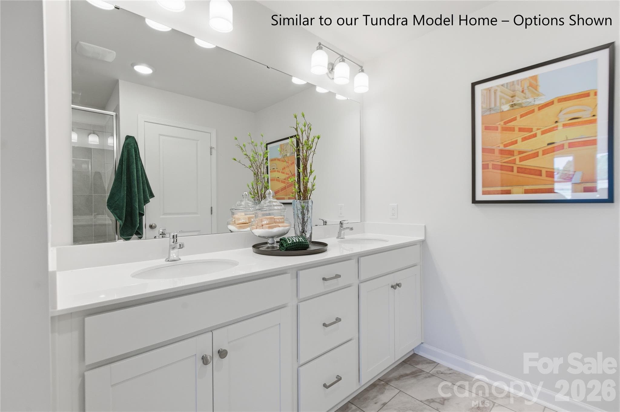 Owner's Bathroom with Double Vanity Sinks - Charlotte