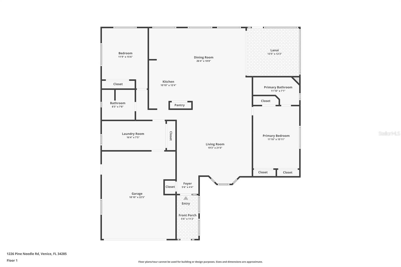 Floor Plan - 1226 PINE NEEDLE RD, VENICE