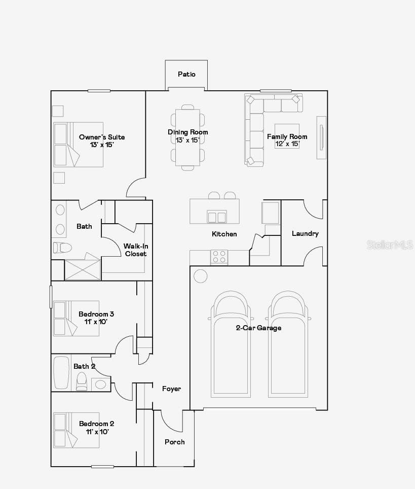 Floor Plan - 1328 TUPELO TRL, HAINES CITY