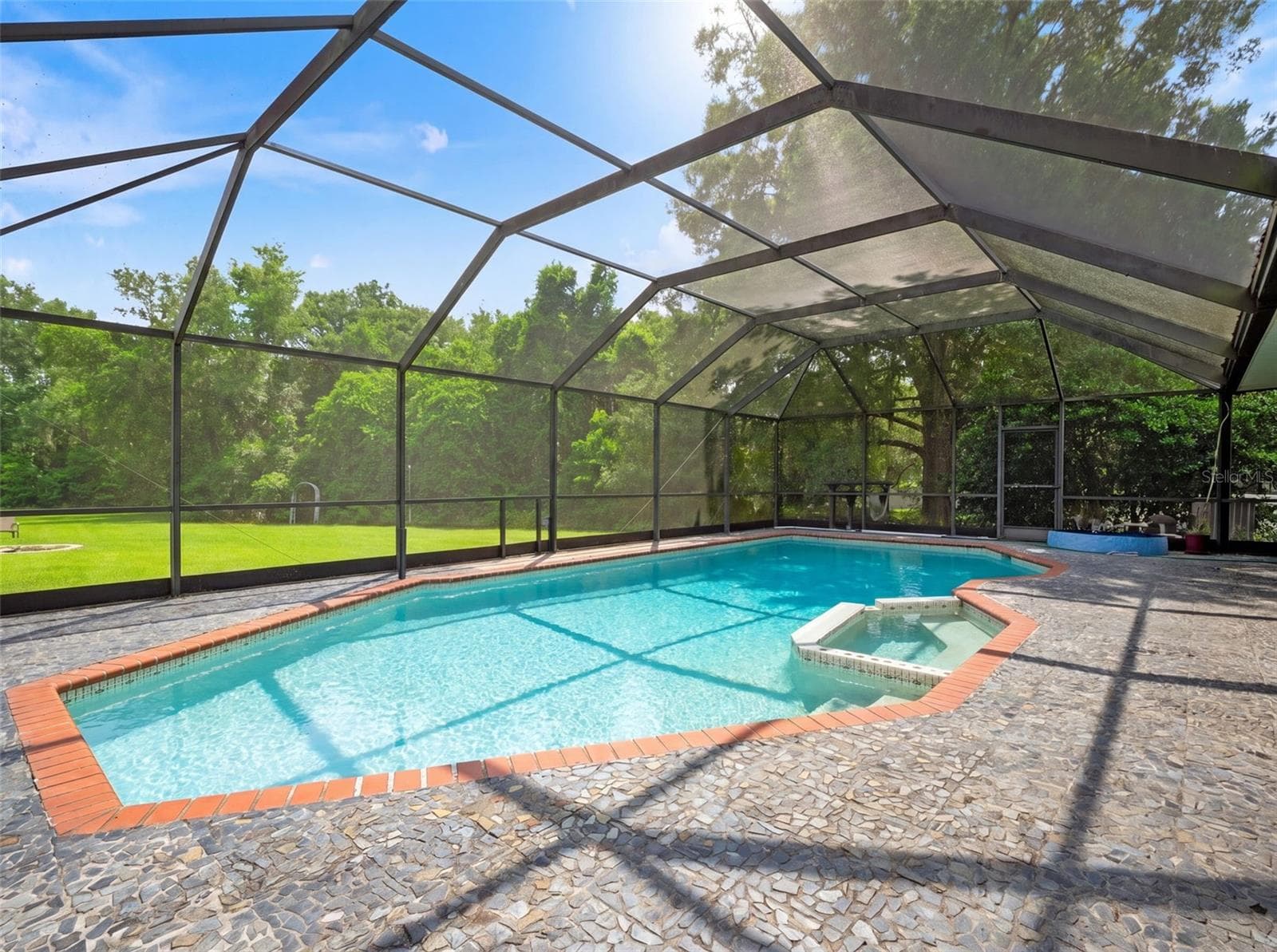 Screened Pool and Spa Surrounded by Mature Trees - 3501 HILL STREAM AVE, APOPKA