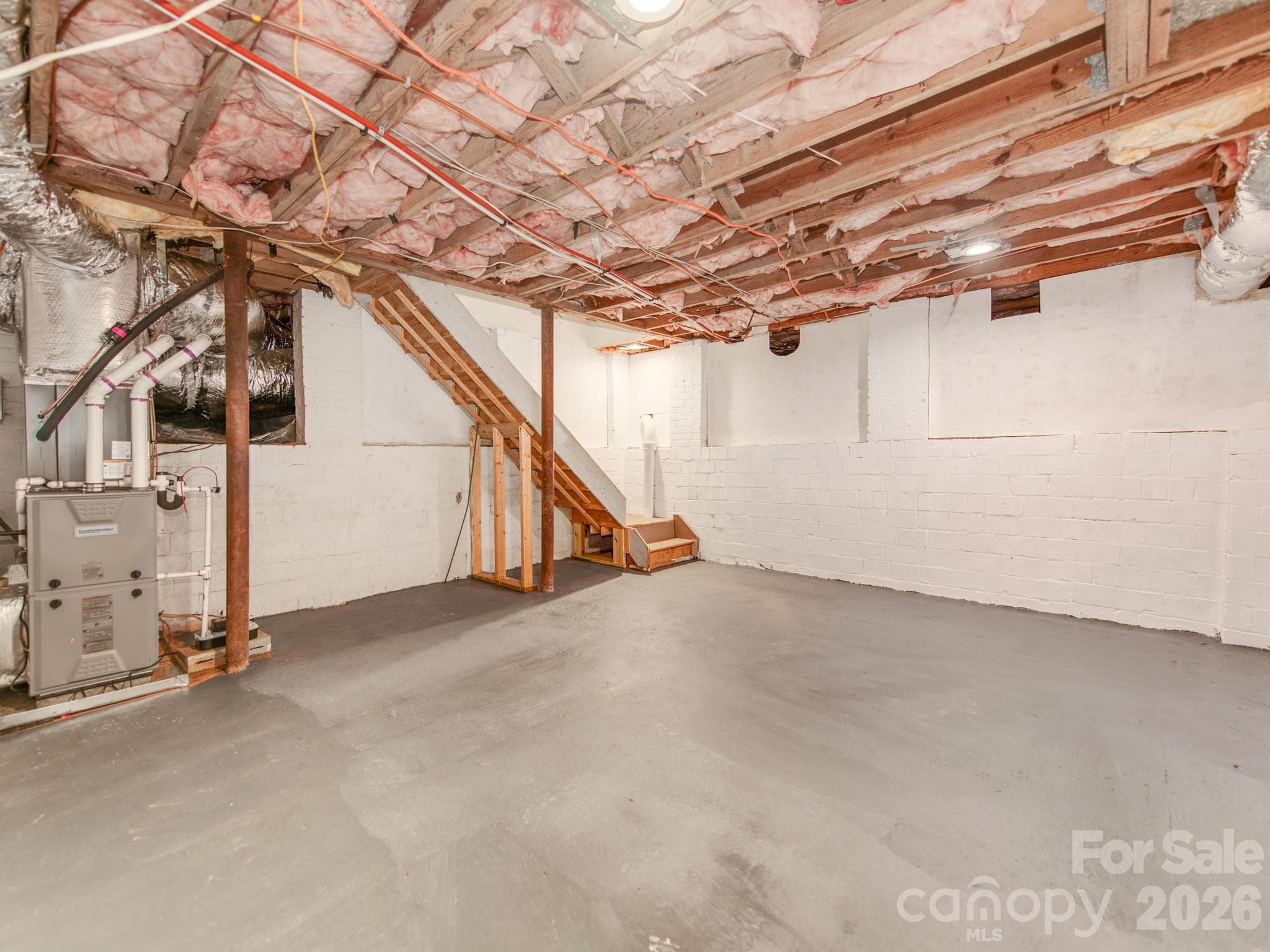 Partially Finished Basement for More Storage or Wine Cellar - Charlotte