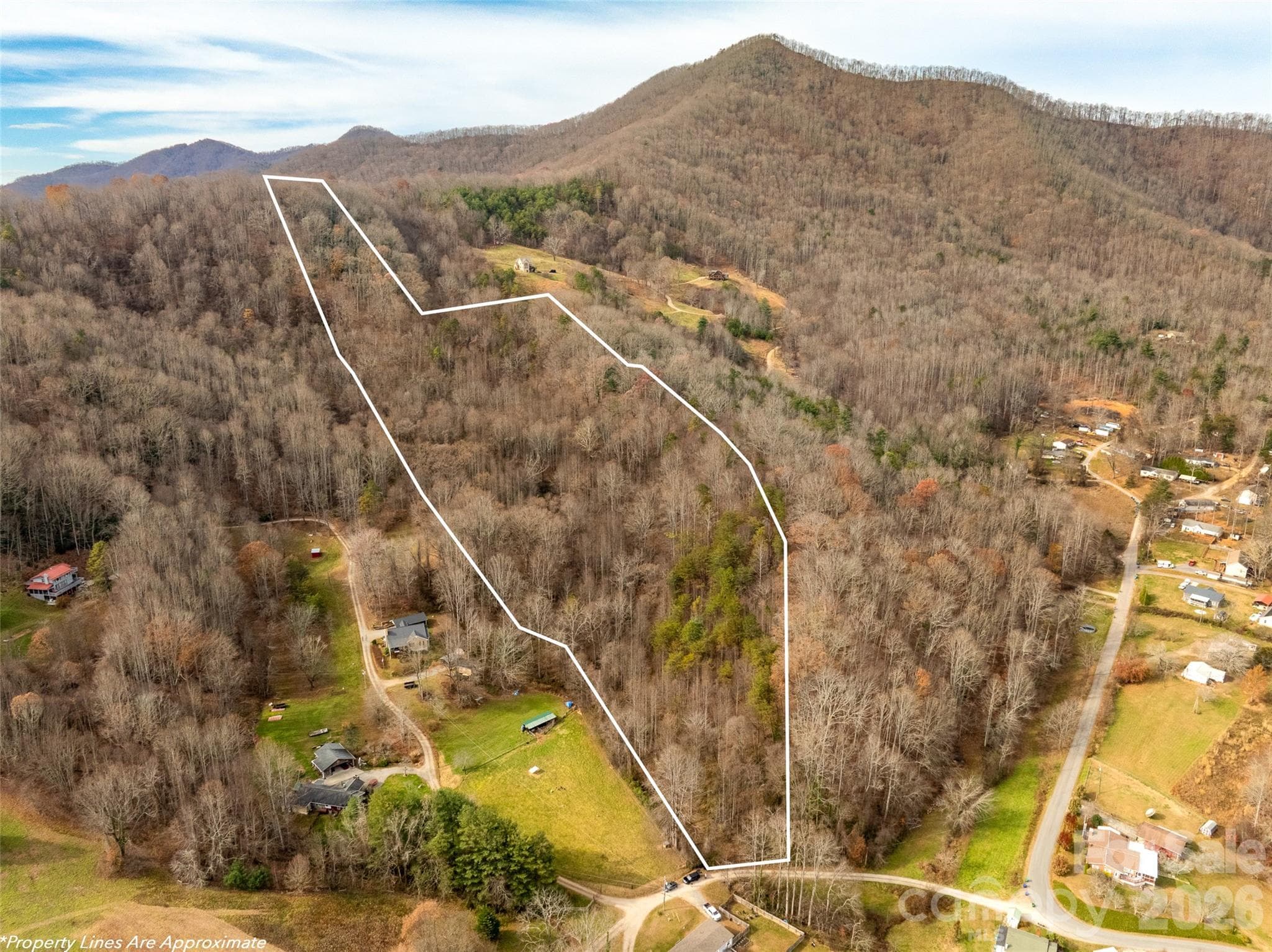 Mountain views, mature hardwoods, and a flowing creek provide the privacy and natural beauty only large acreage can deliver. - 99999 Bay Horse Trail, Candler