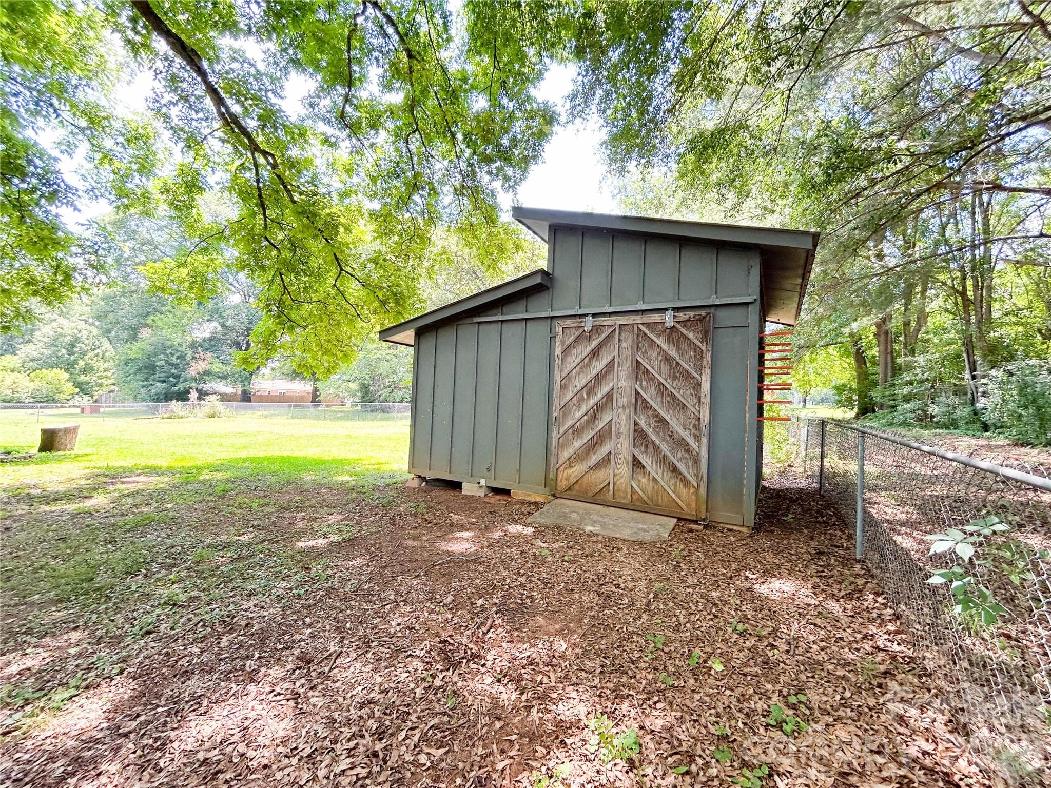 Shed in backyard - Shelby