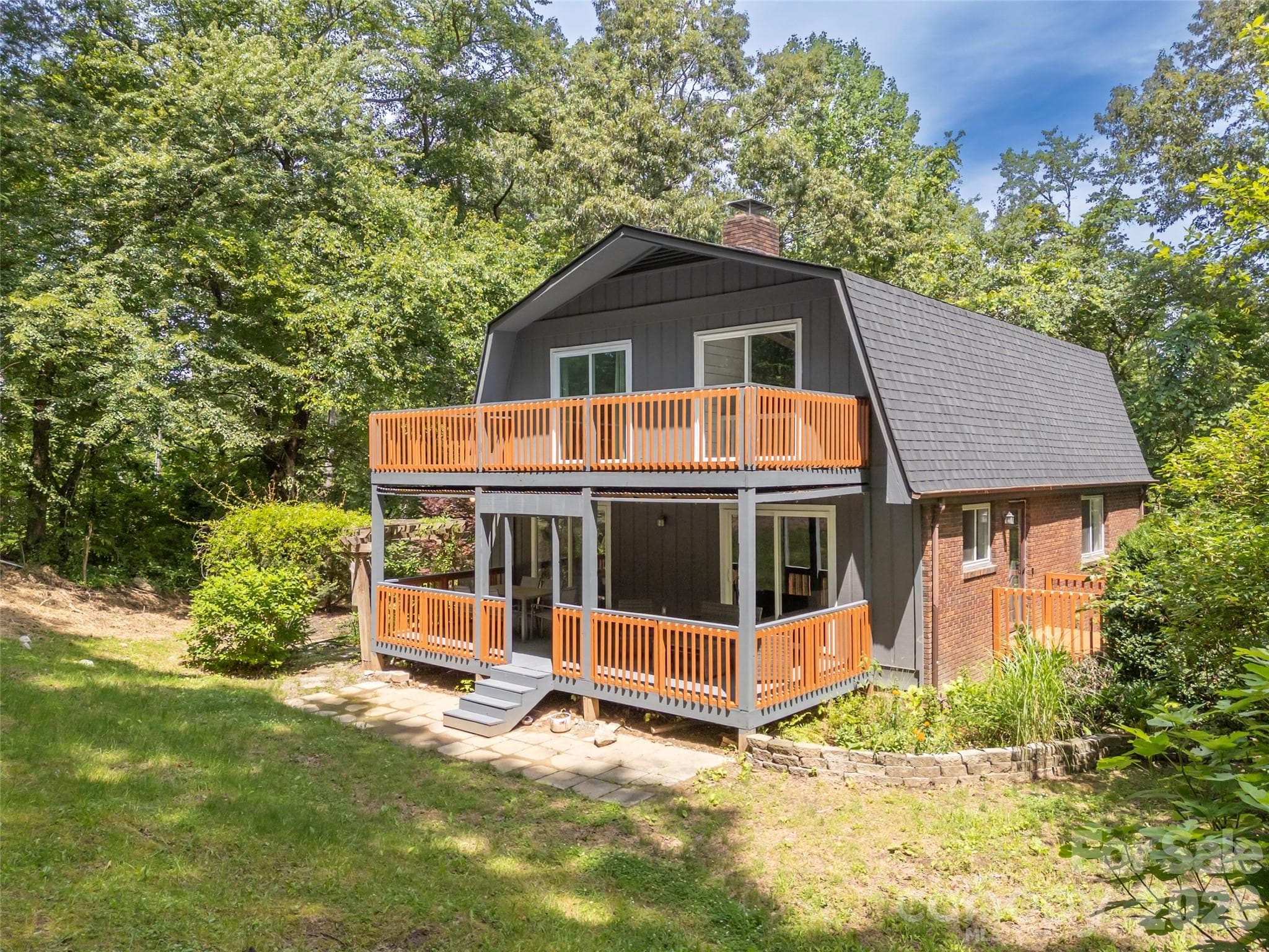 Private back decks overlooking your yard - 3276 Howard Gap Road, Hendersonville