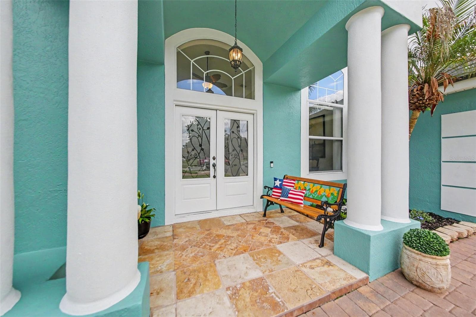 Front Entry with Stone Tile - 1986 CRYSTAL DOWNS CT, OVIEDO