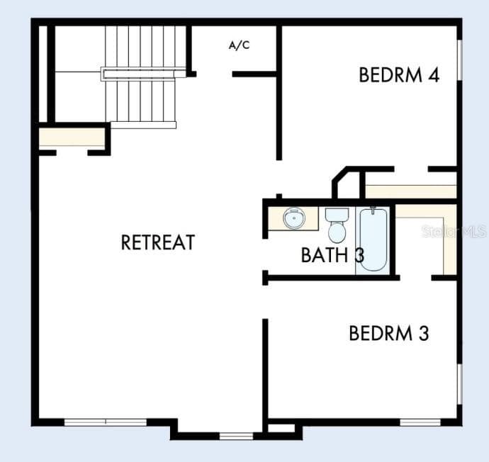 Floor Plan Second Floor - 7713 MARINA BAY CV, PALMETTO