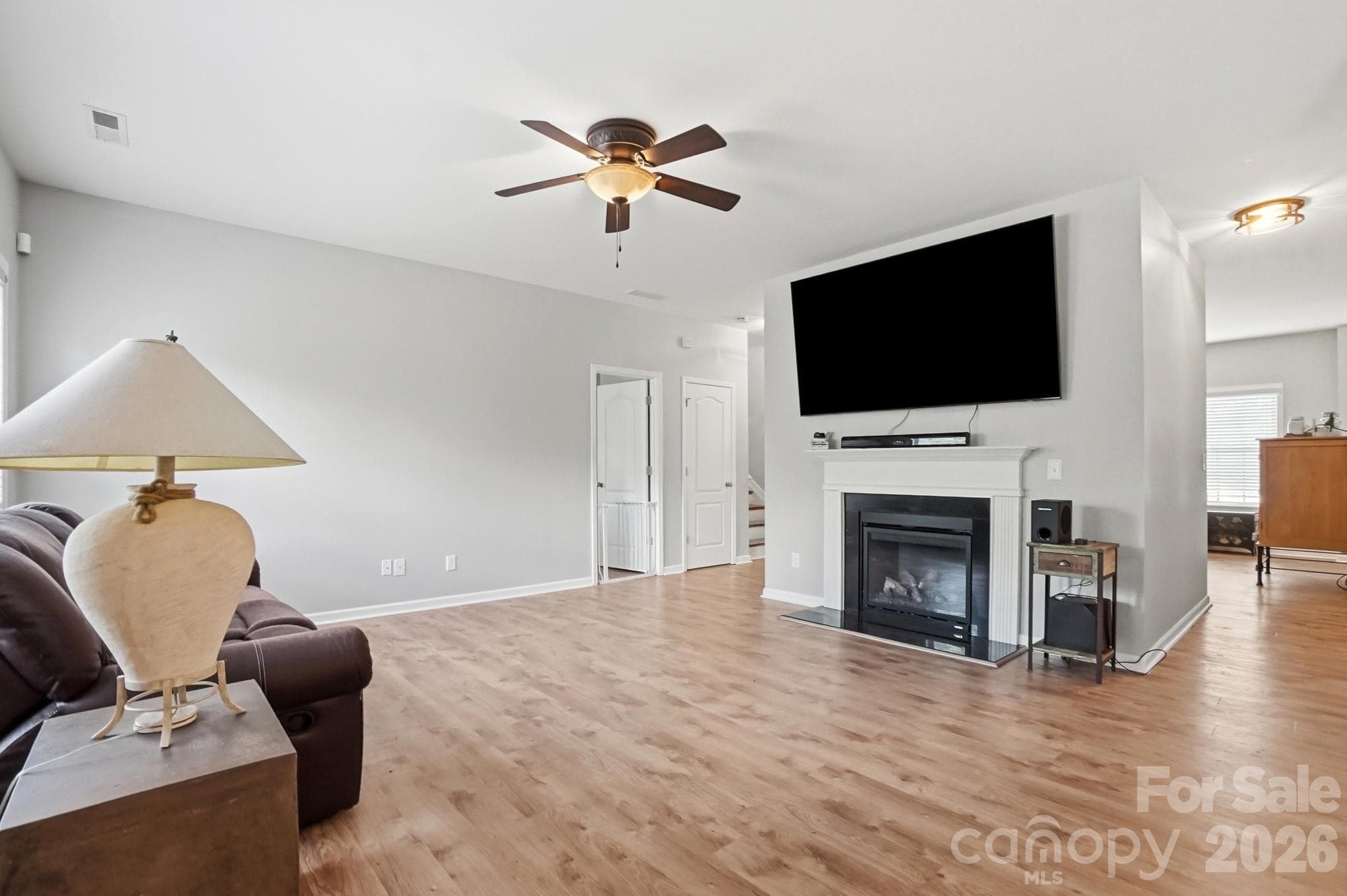 Family Room with Gas Fireplace - Matthews