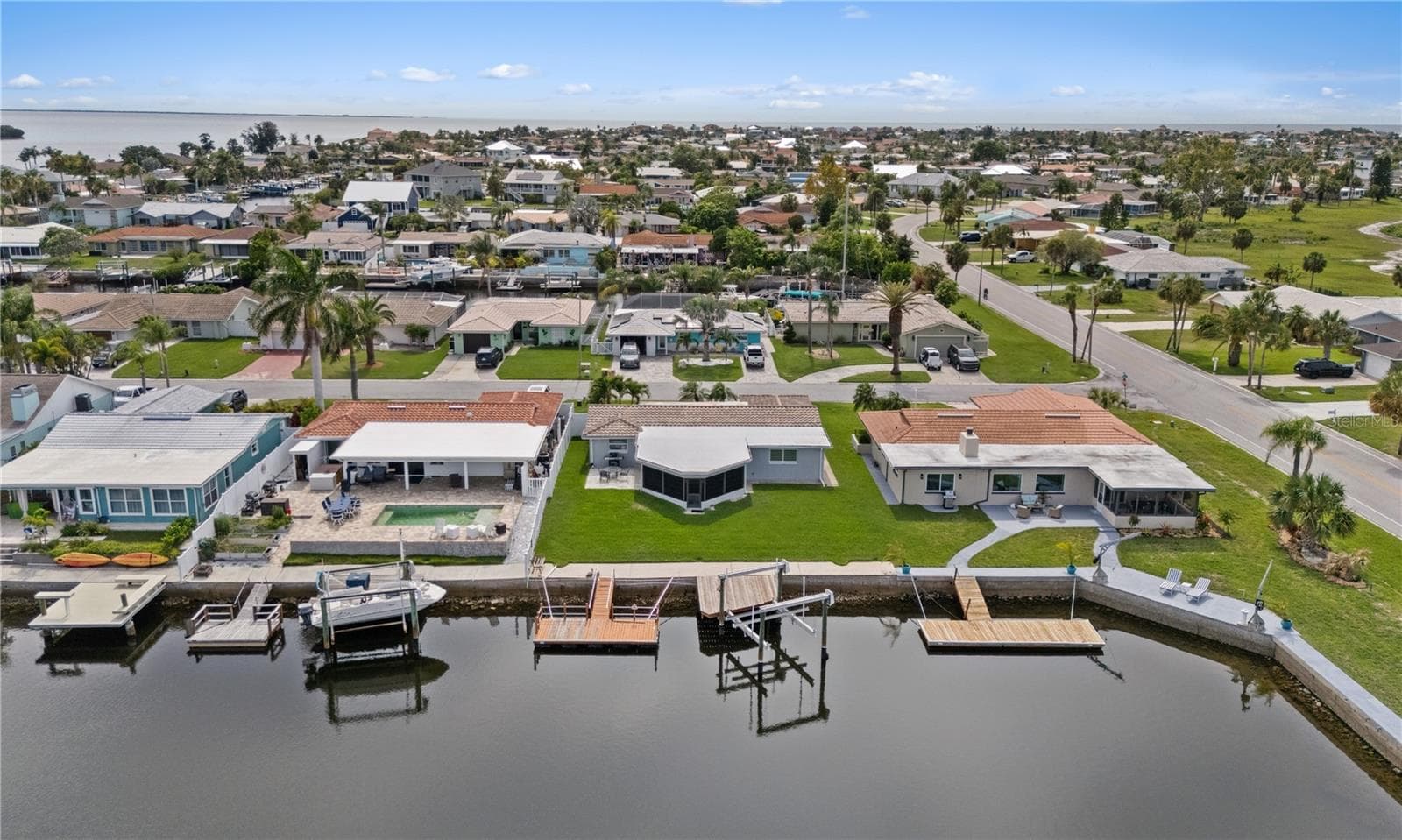Aerial view. Direct gulf access with no bridges - 5008 DORY DR, NEW PORT RICHEY