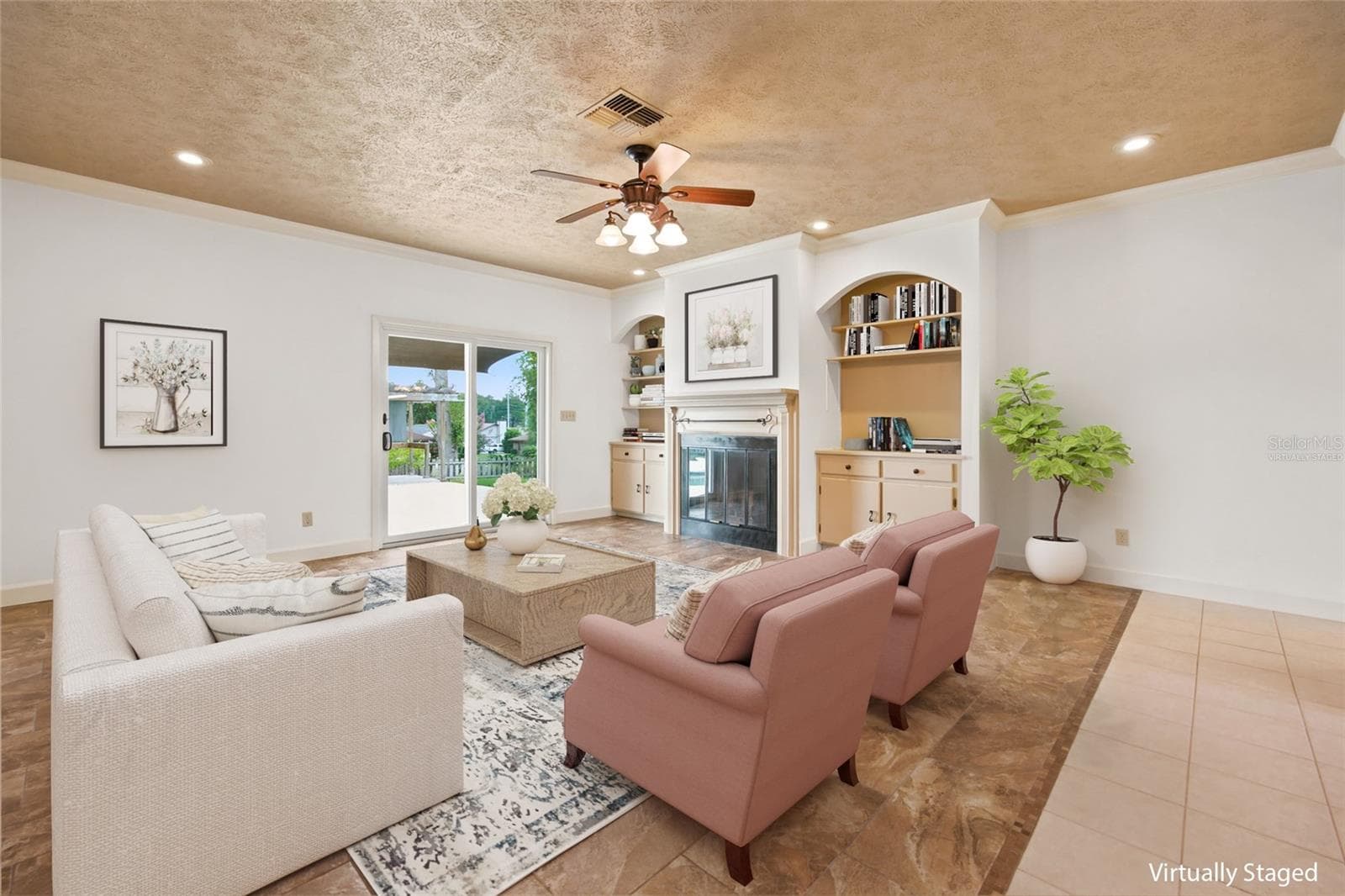 Virtually Staged Living Room - 3220 SE 21ST AVE, OCALA