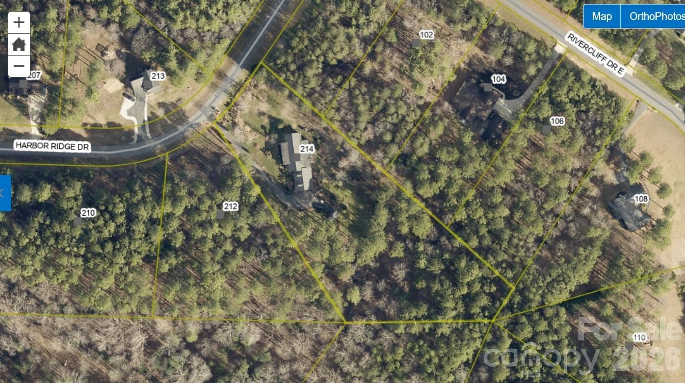 Lot line estimates for 214 - 214 Harbor Ridge Drive, Connelly Springs