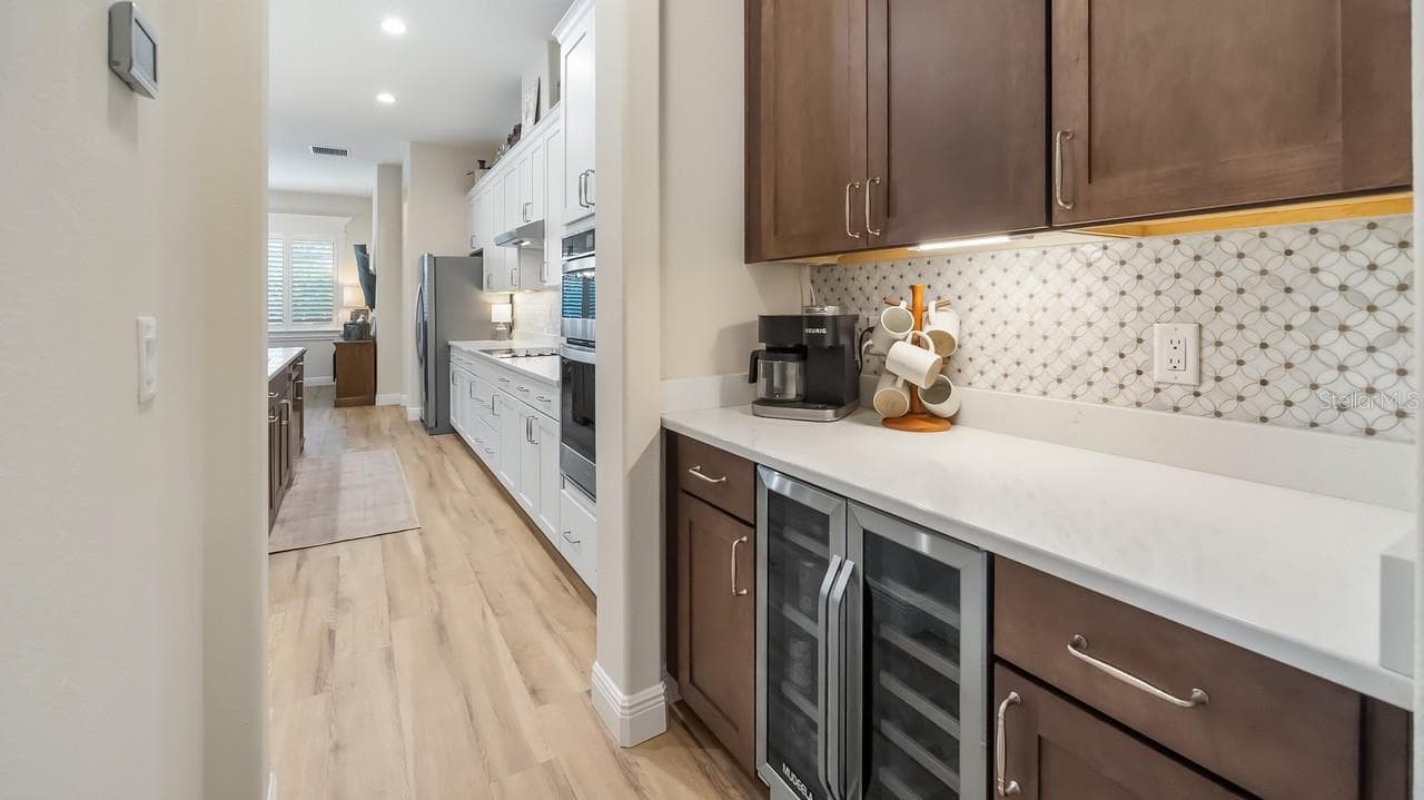 Coffee Bar with Beverage Cooler - 4008 PINNACLE PLACE CT, LADY LAKE