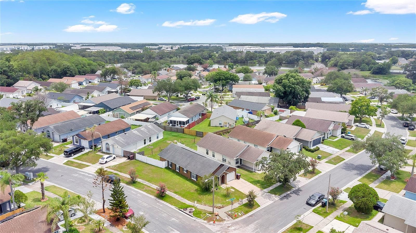 Side Exterior Aerial View - 9703 RED CLOVER AVE, ORLANDO
