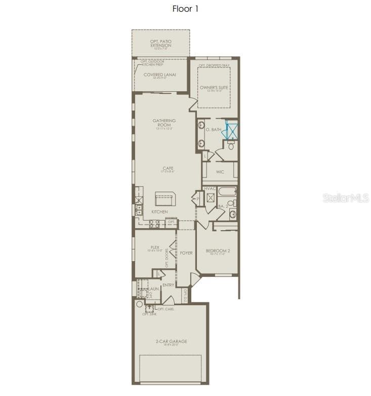 Floor Plan - Floor One - 2617 HAMMOCK HARBOR AVENUE, ST CLOUD