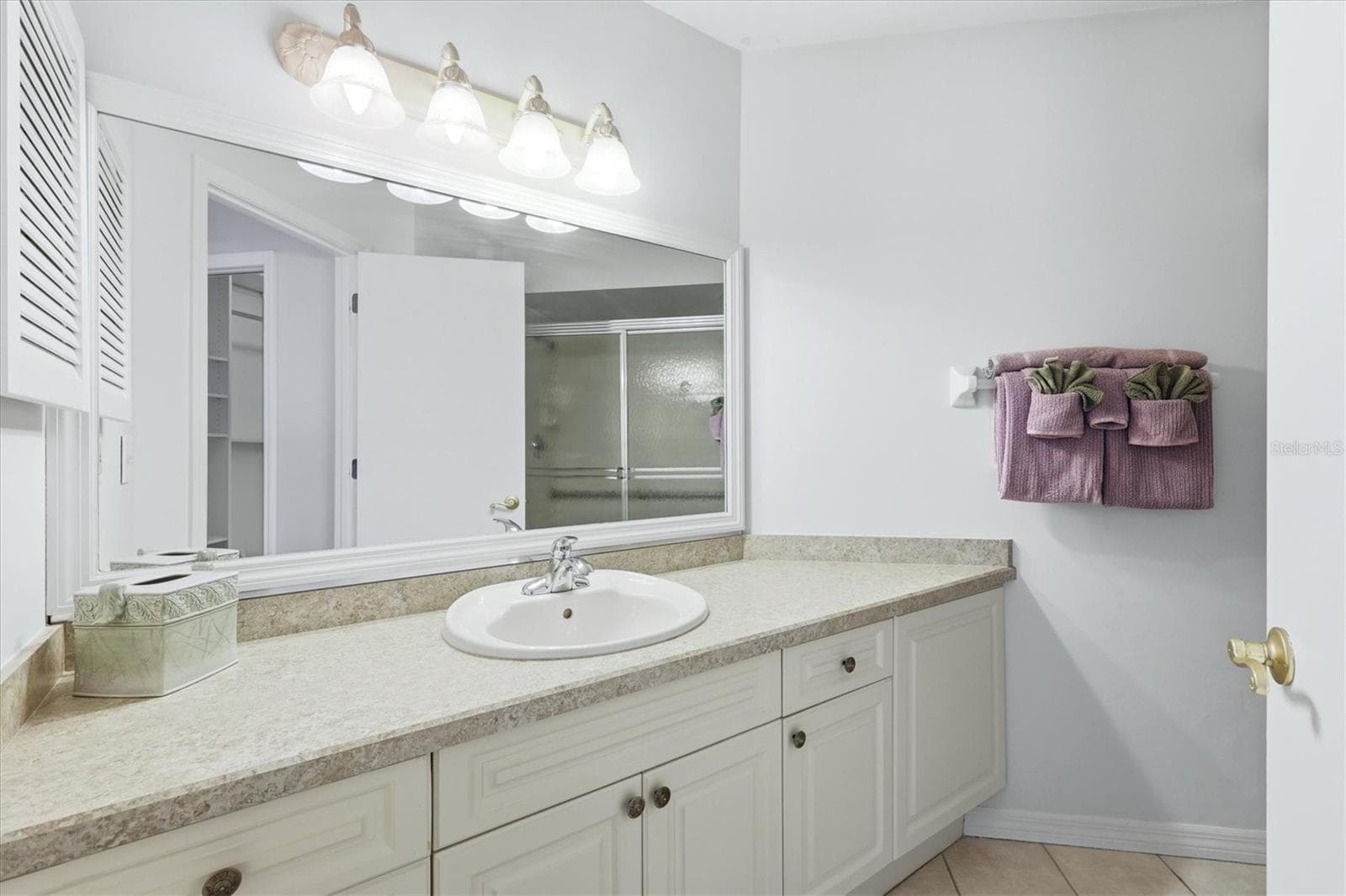 Master bath with shower - 879 AUDUBON DR #879, BRADENTON