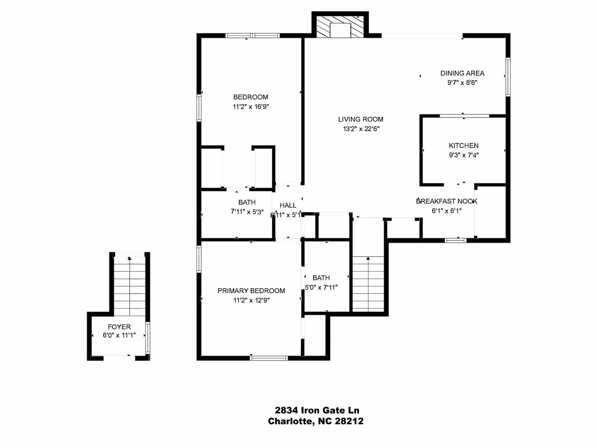 2834 Iron Gate Lane Floor Plan - Charlotte
