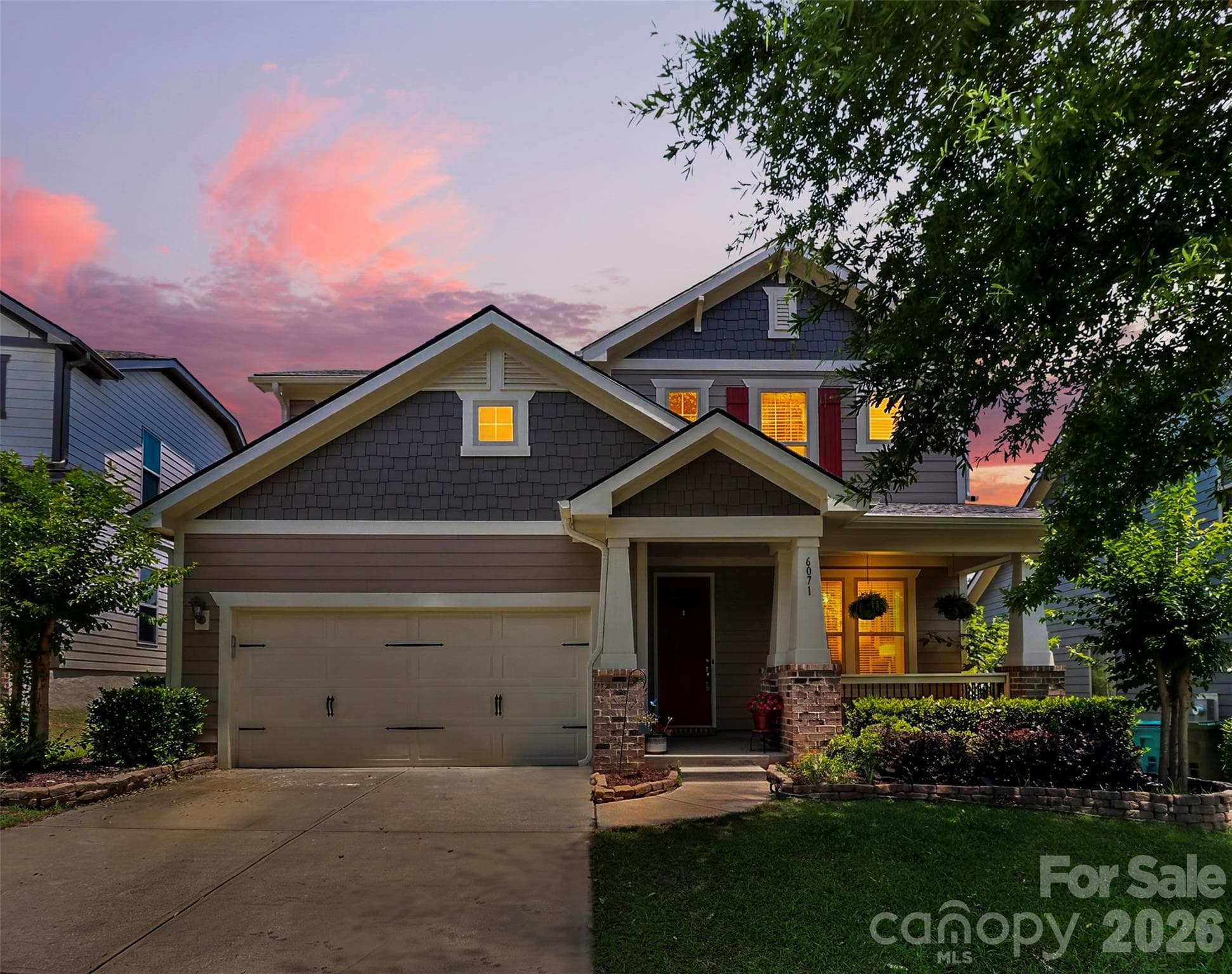 Photo of the home at Twilight. - Fort Mill