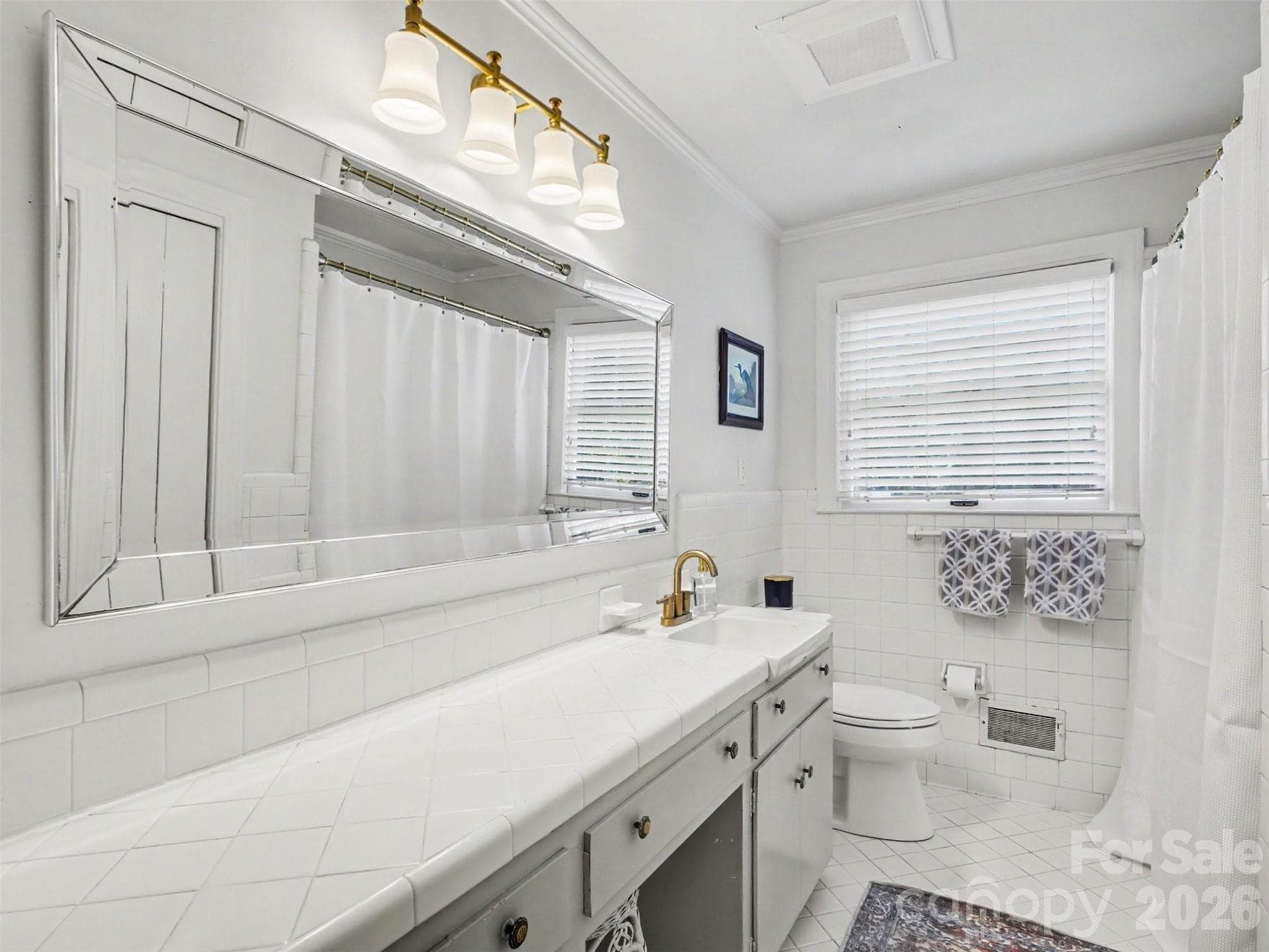 A hall bath with all its original charm intact - 441 Claymont Street SE, Concord
