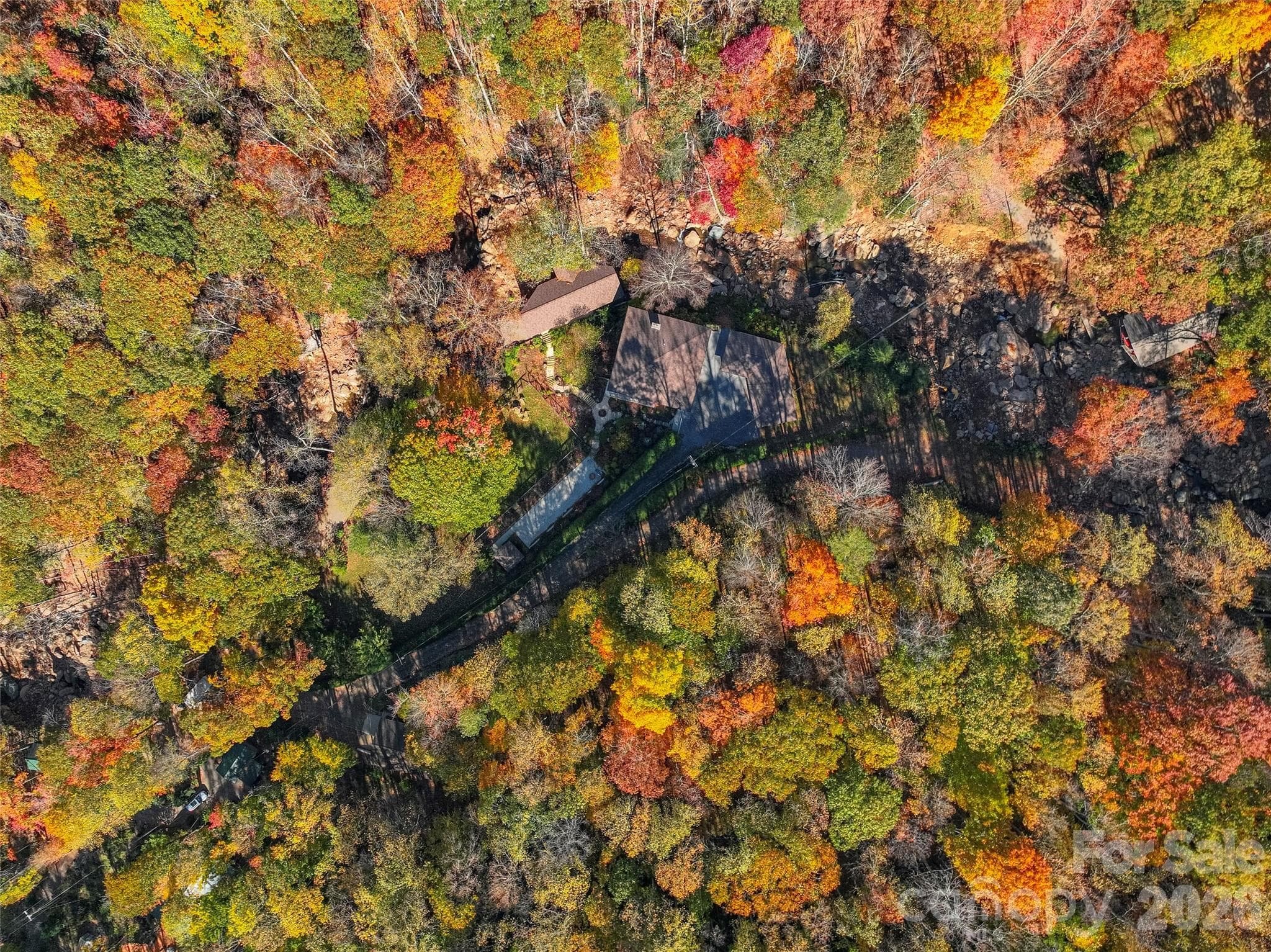 Aerial of property - 191 N Fork Road, Burnsville